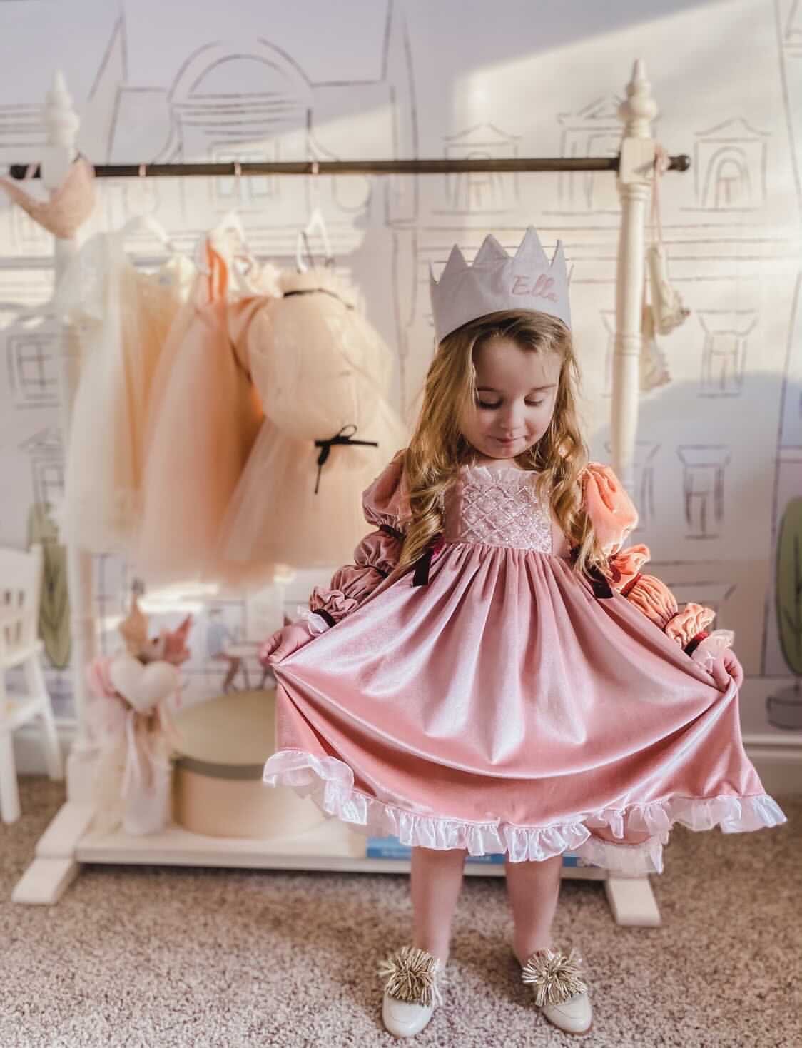 Juliette Pink Velour Dress - Image 5