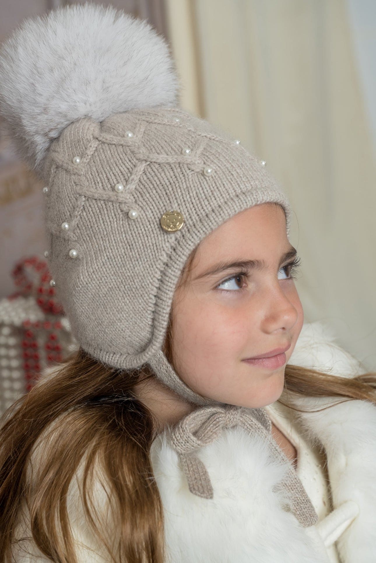 Karenina Pearl Aviator Hat - Image 2