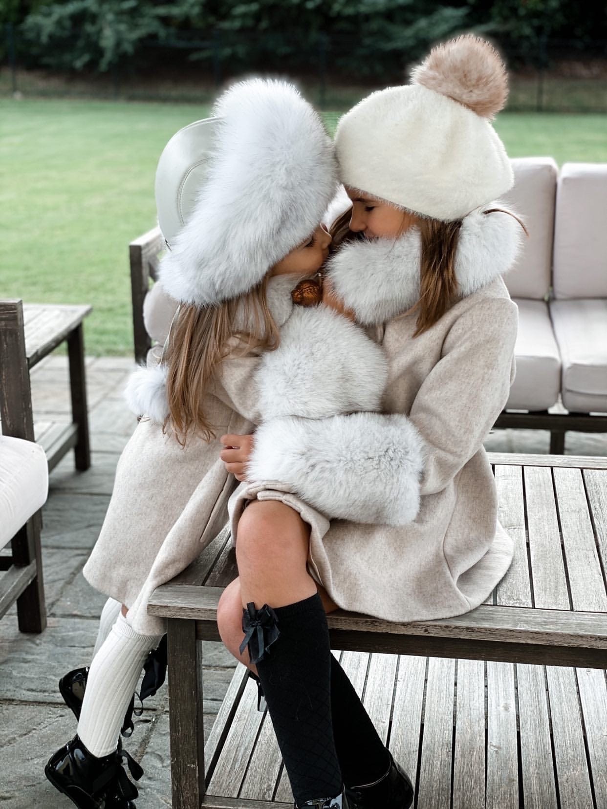 Karenina Grey Fur Wool Coat - Image 19
