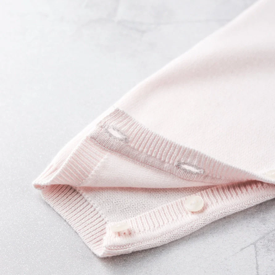 Kat Girls Pink Cotton Knitted All in One & Hat Set - Image 7