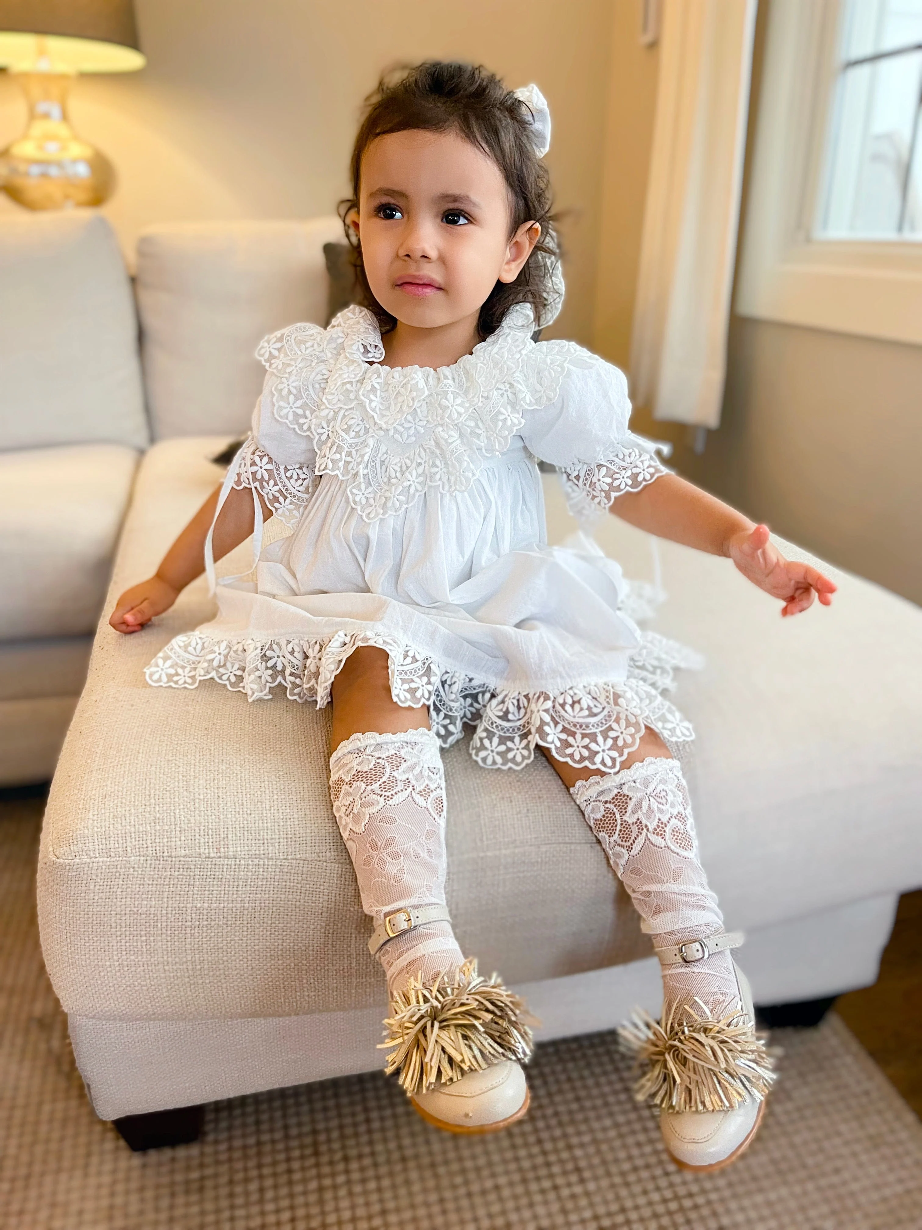 Katherine Embroidered Linen Dress - Image 15