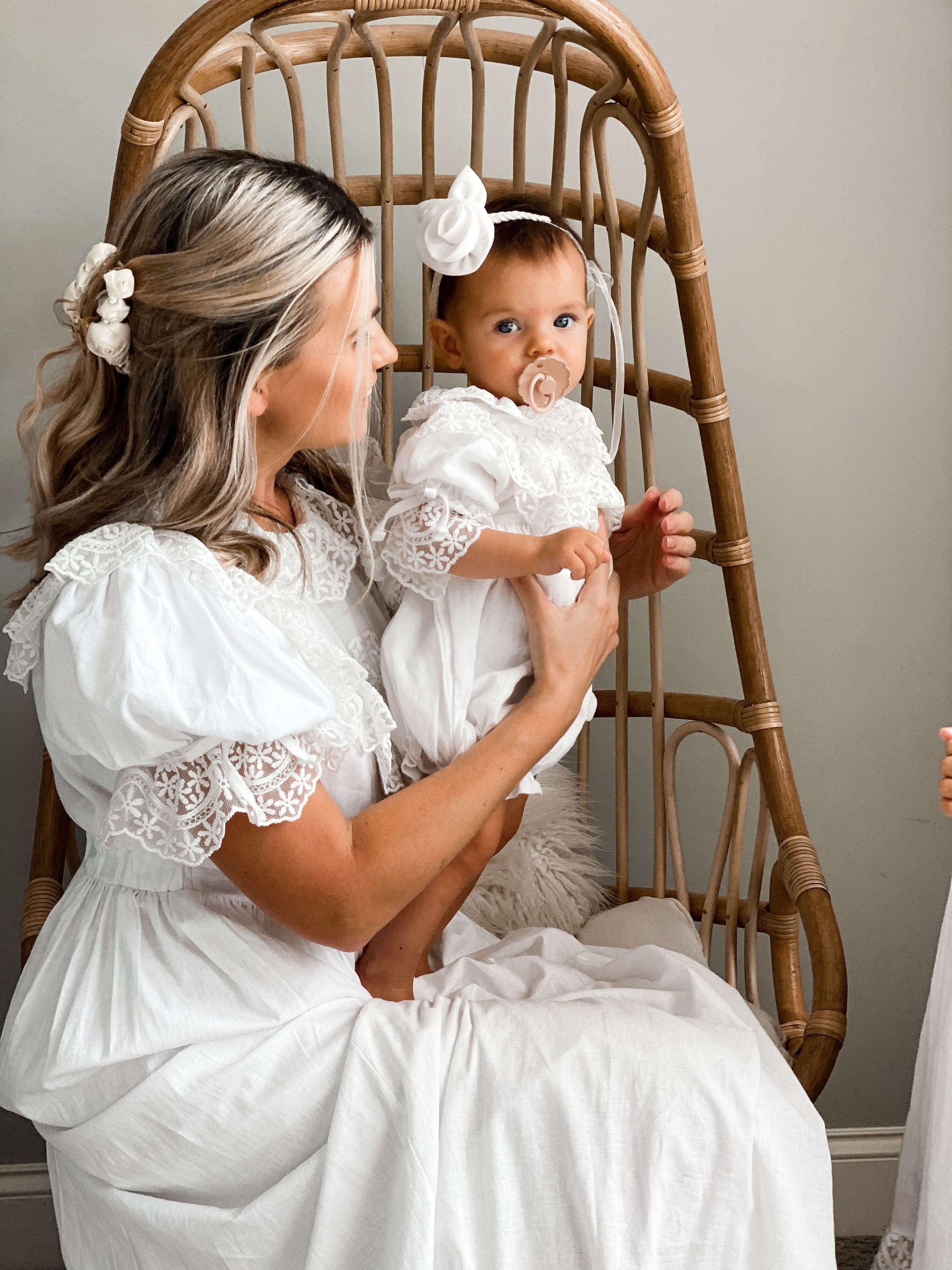 Katherine Embroidered Linen Mom Dress - Image 6