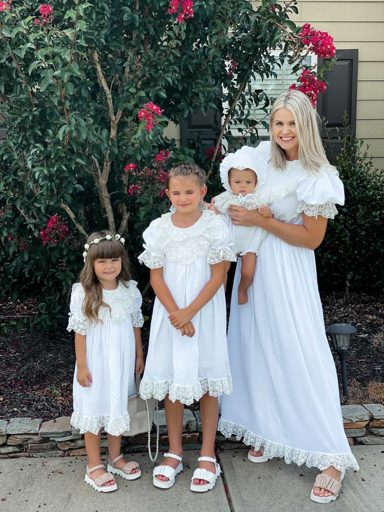 Katherine Embroidered Linen Mom Dress - Image 8