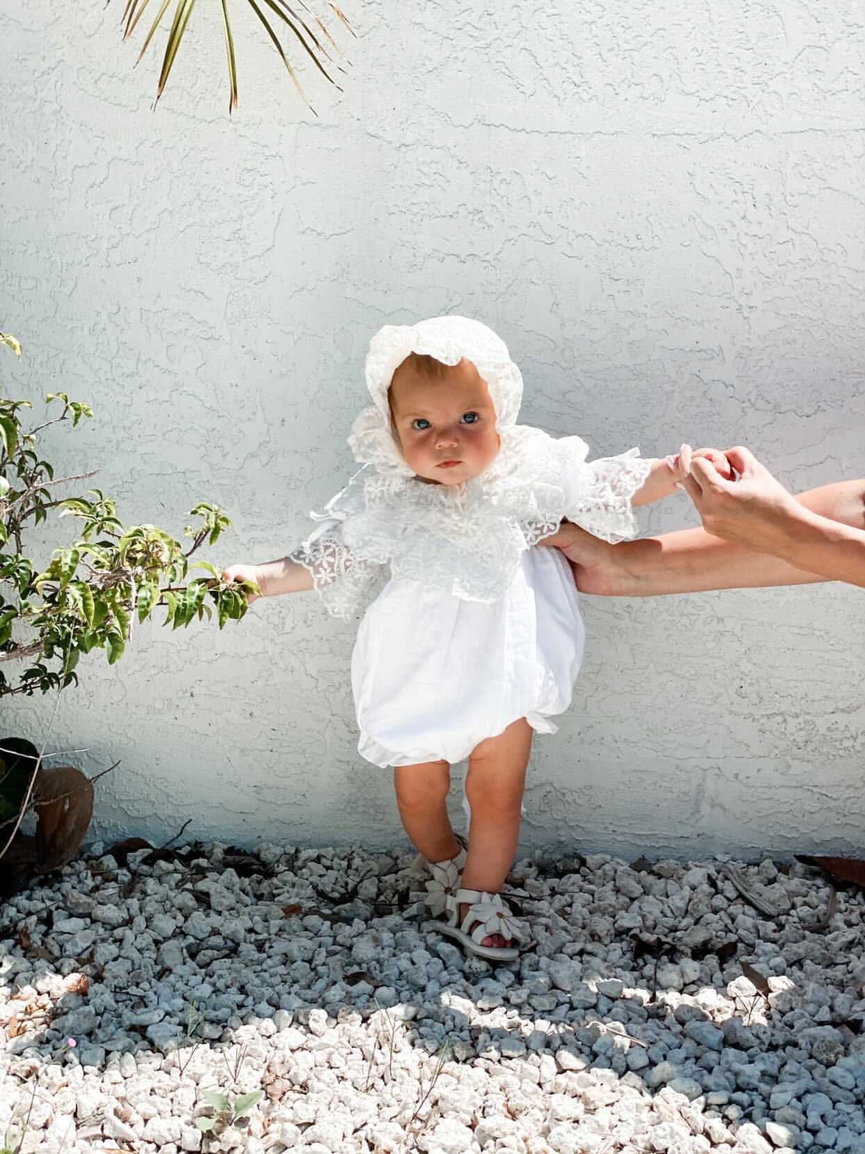 Katherine Embroidered Linen Romper - Image 18
