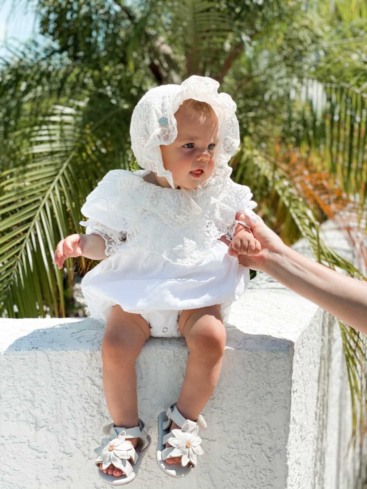 Katherine Embroidered Linen Romper - Image 19