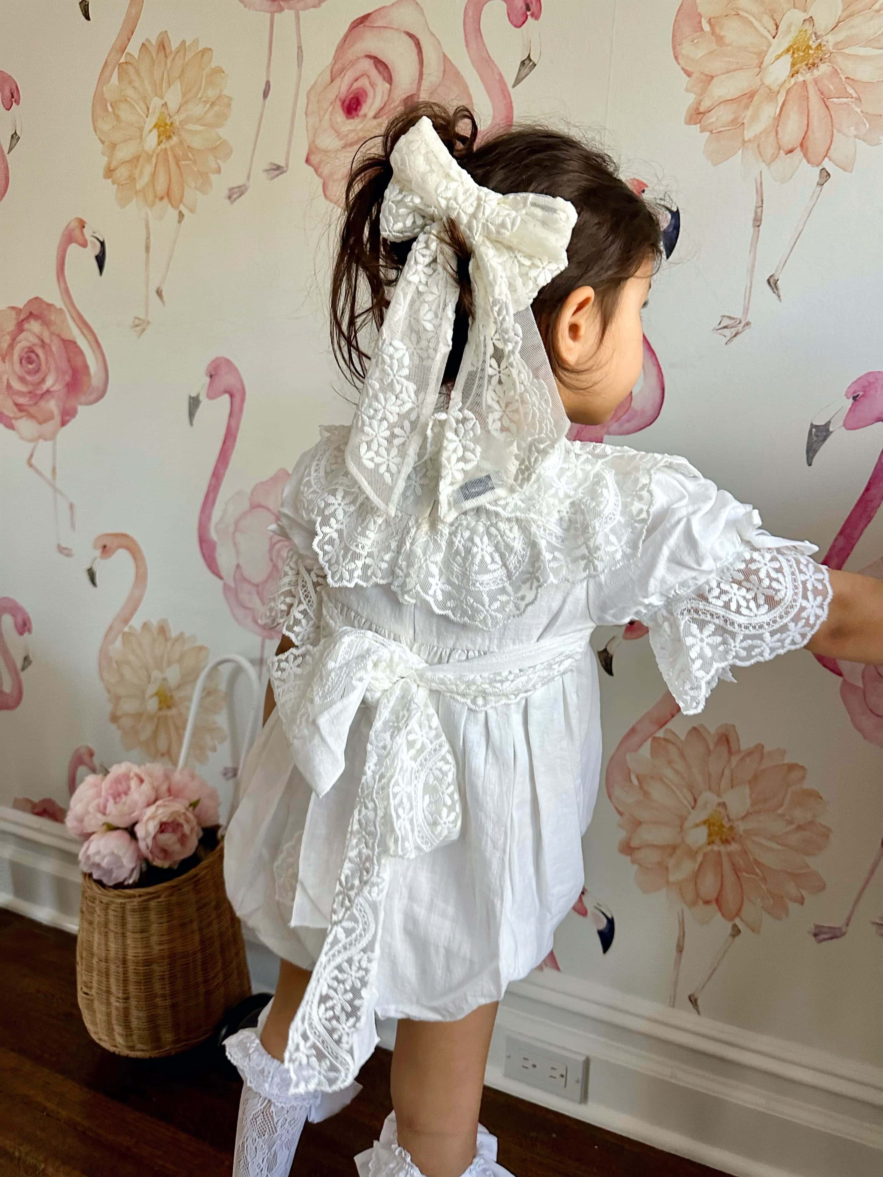 Katherine Embroidered Linen Romper - Image 20