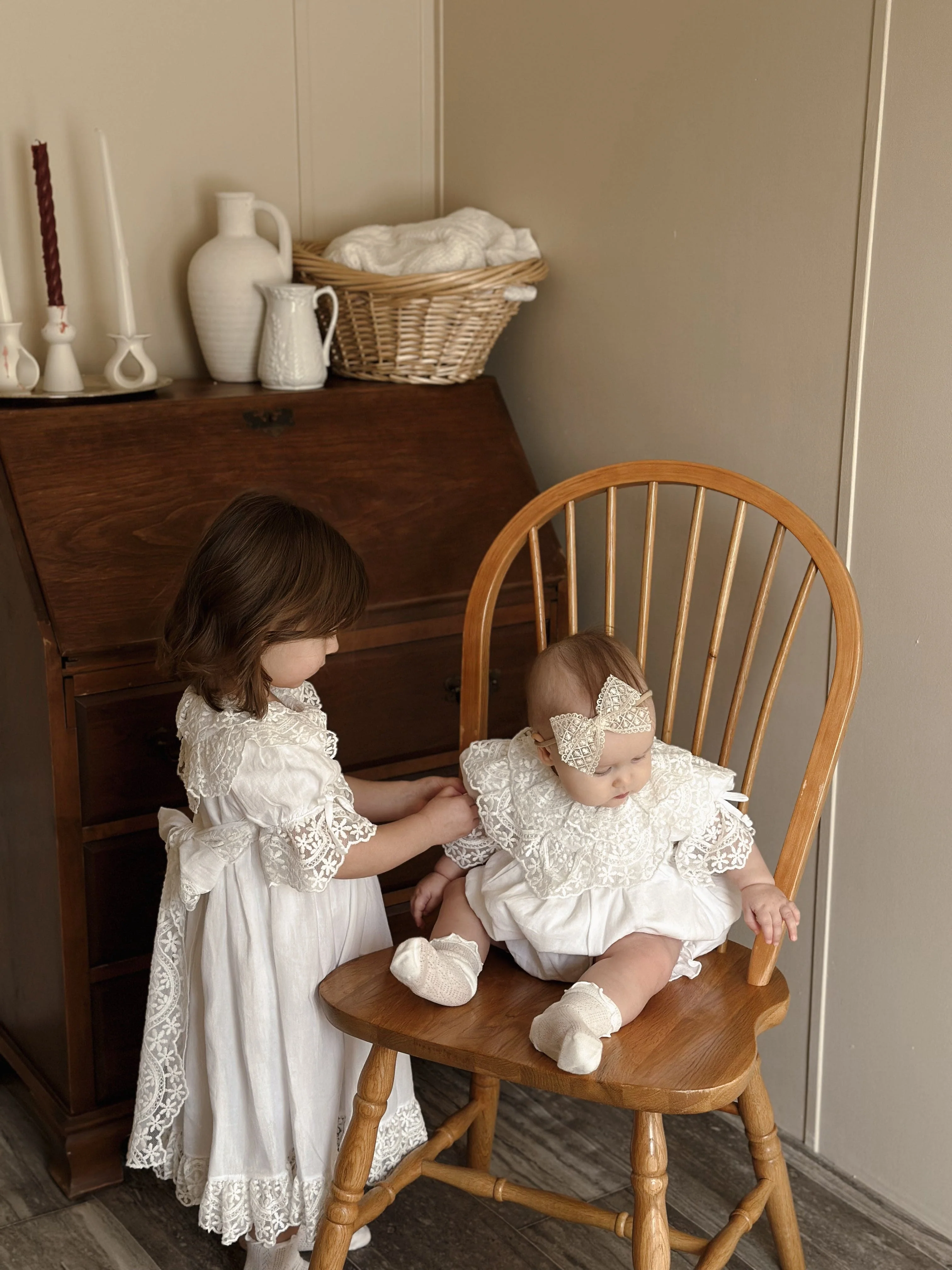 Katherine Embroidered Linen Romper - Image 22