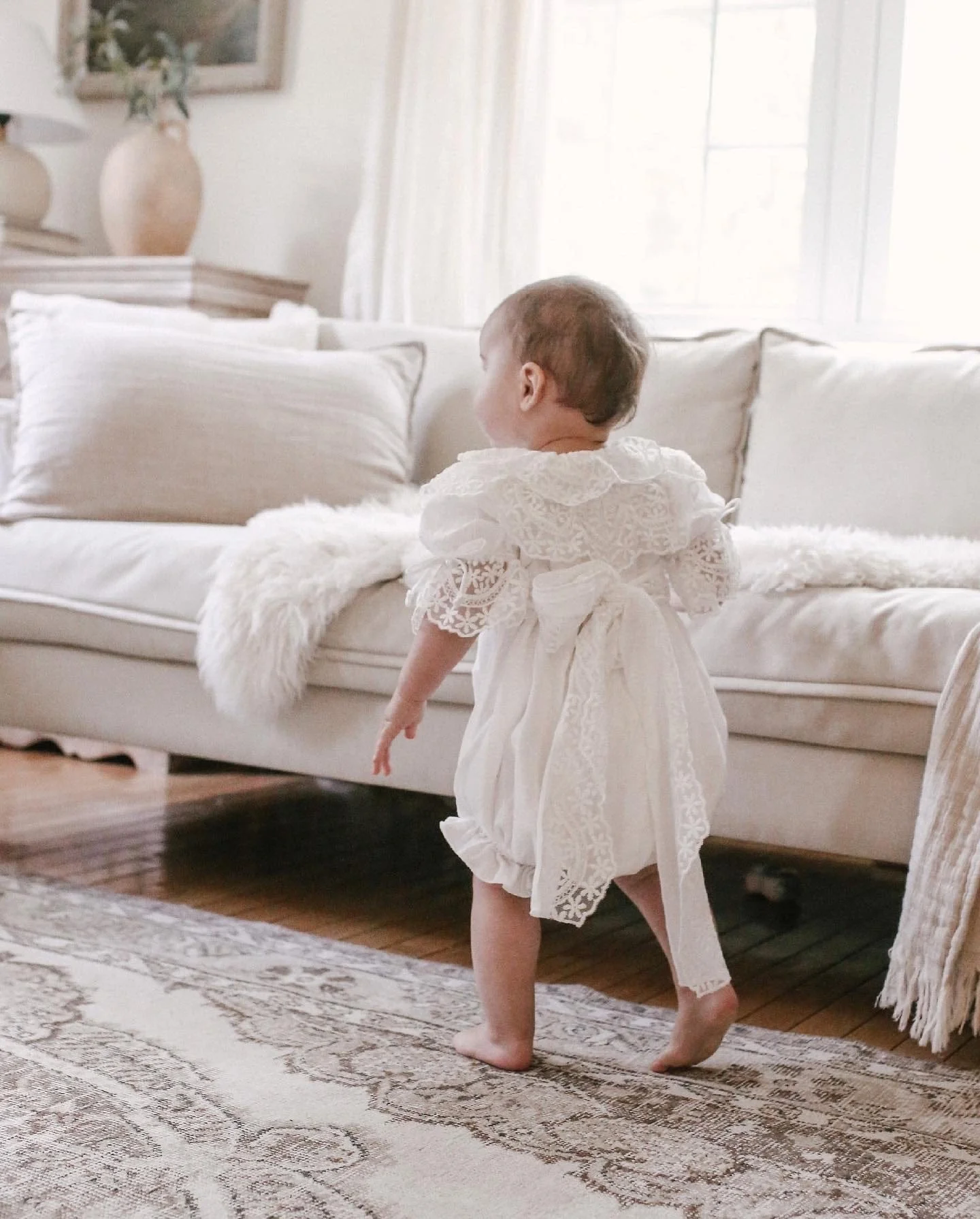Katherine Embroidered Linen Romper - Image 6