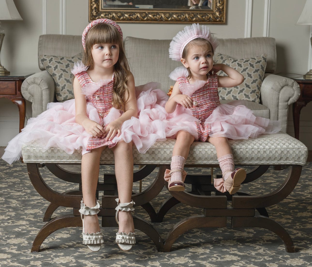 Kellie Pink Tweed Dress - Image 6