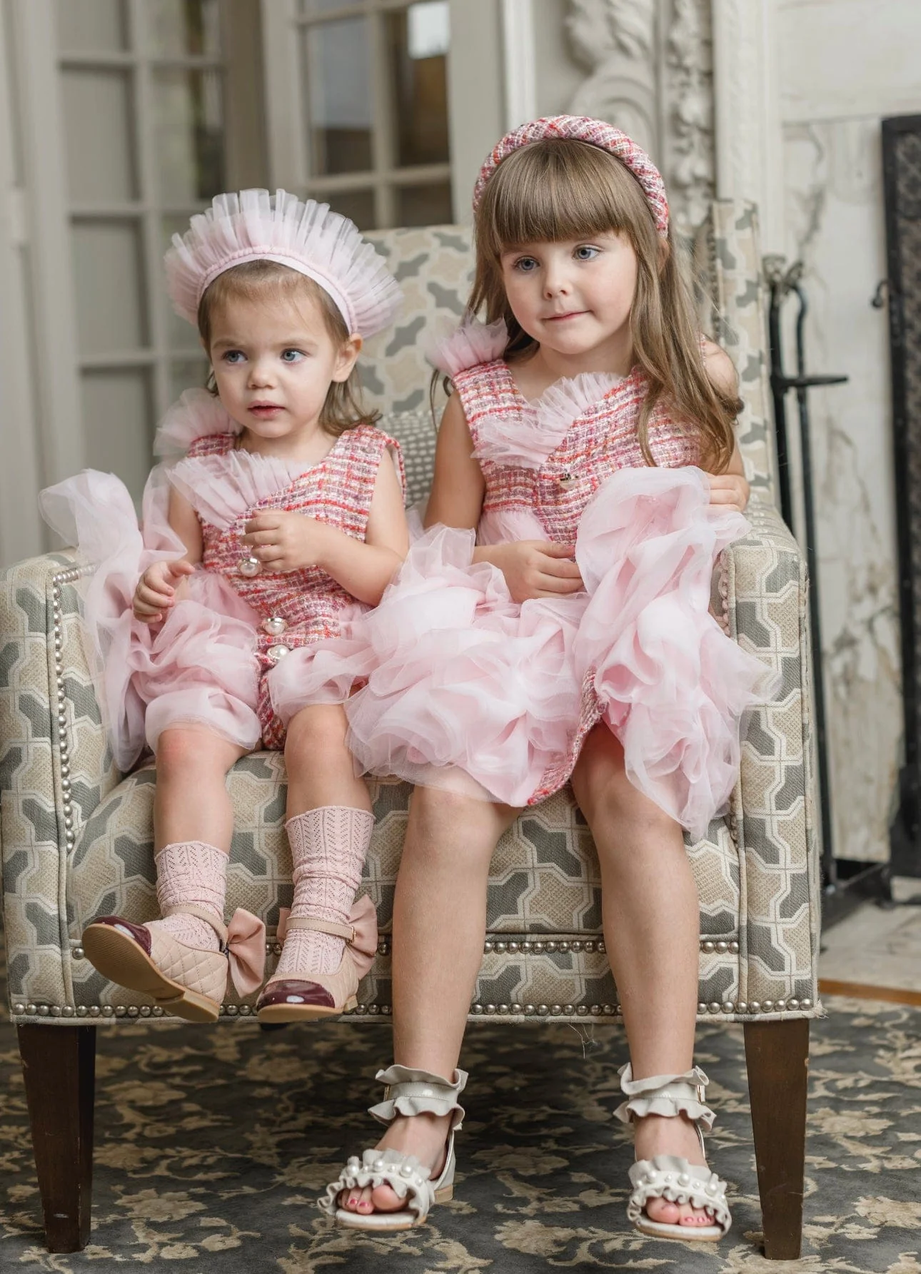 Kellie Pink Tweed Dress - Image 8