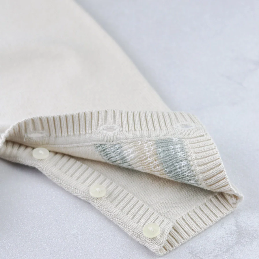 Kristian Boys Stone Teddy Knit All in One & Hat Set - Image 7