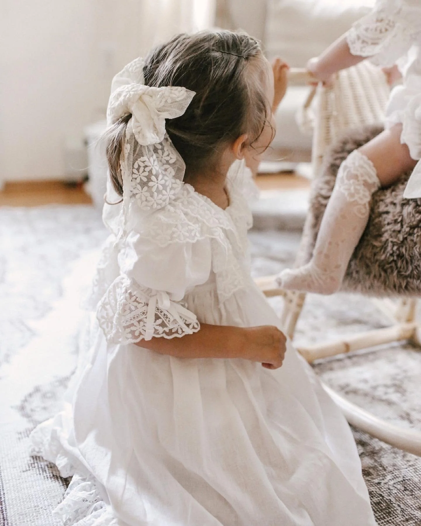 Katherine Lace Hair Bow - Image 4