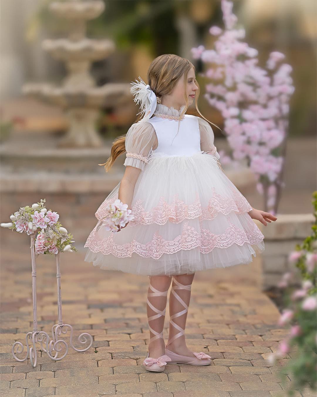 Laila Embroidered Feather Dress - Image 15