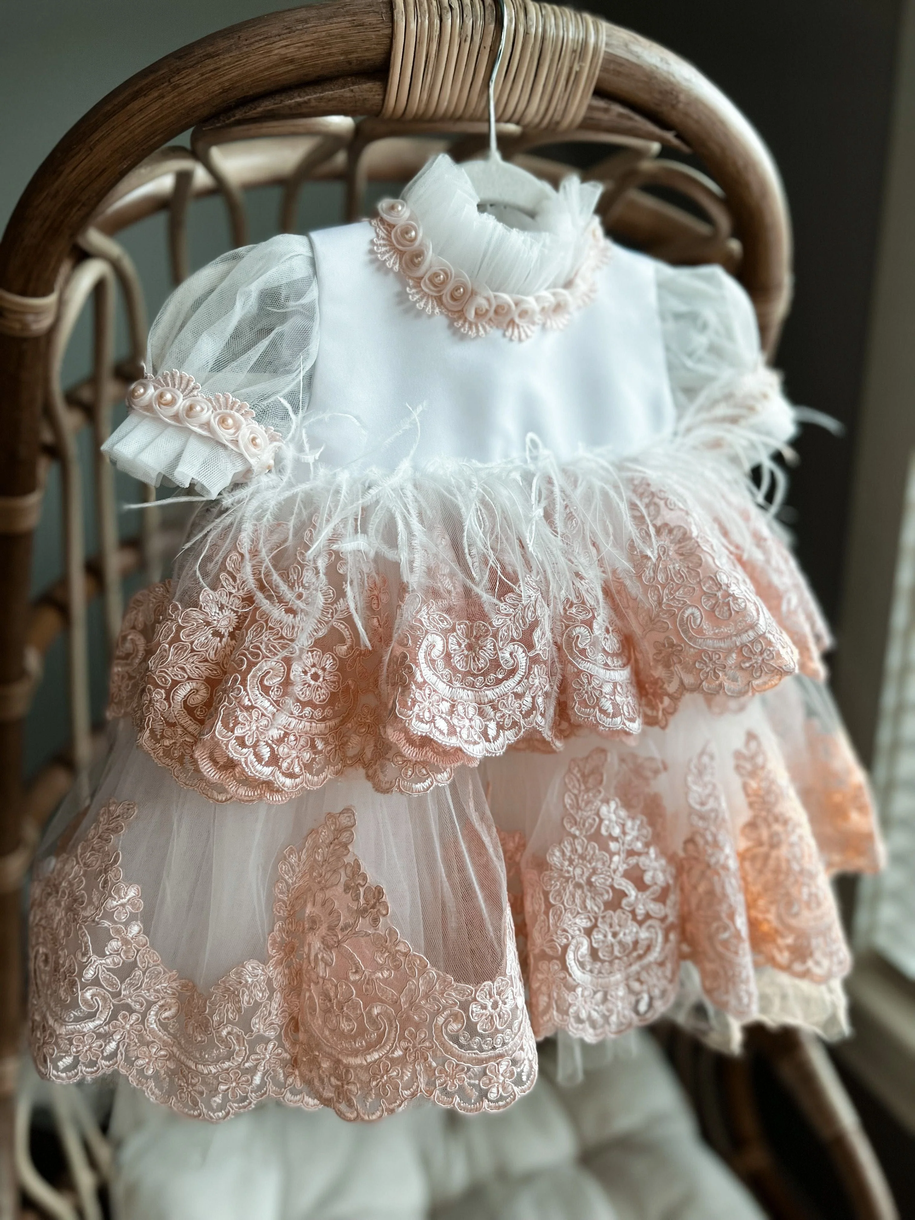 Laila Embroidered Feather Dress - Image 4