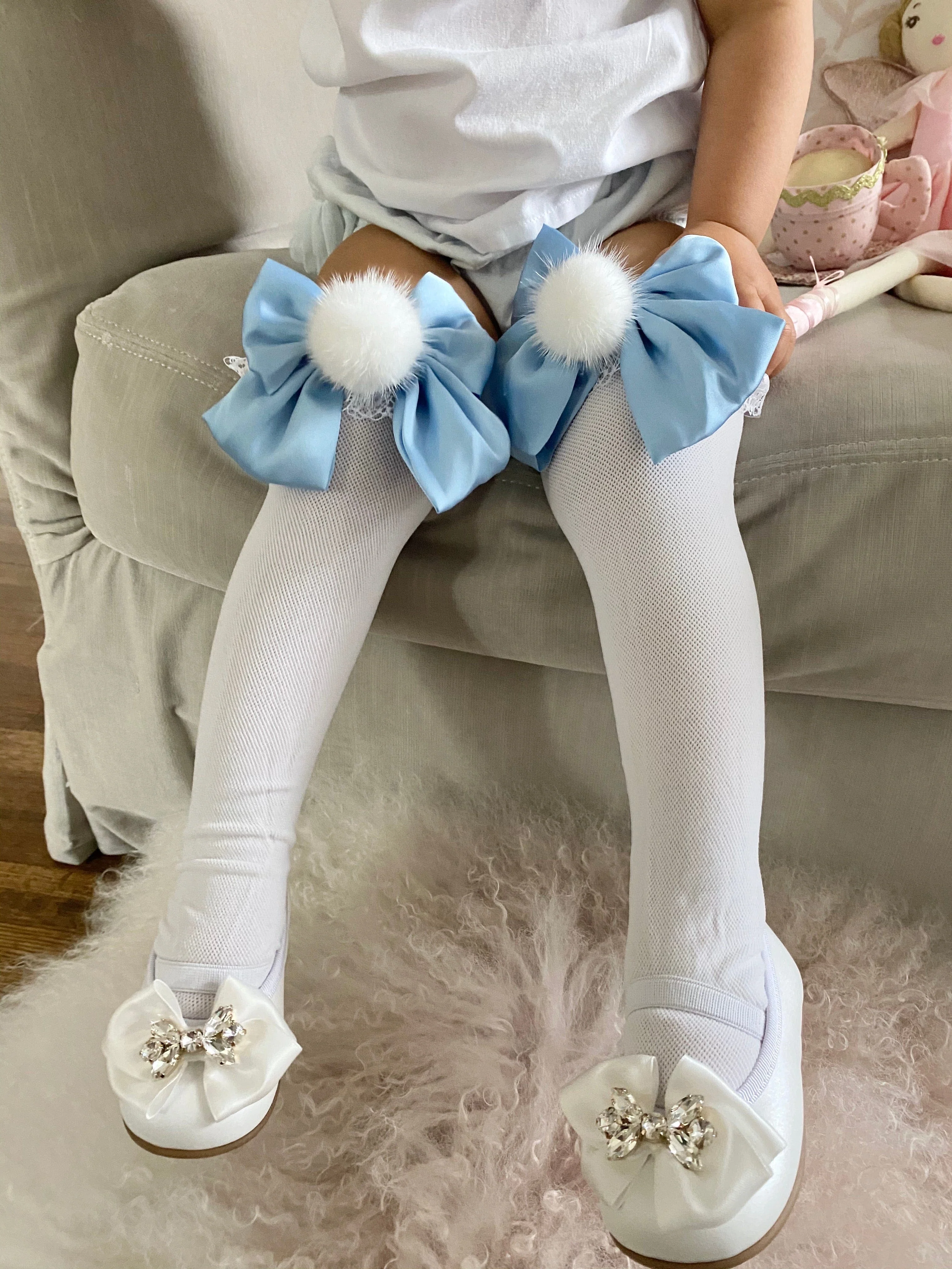 Lana Ruffle Socks with Poms and Bows - Image 19