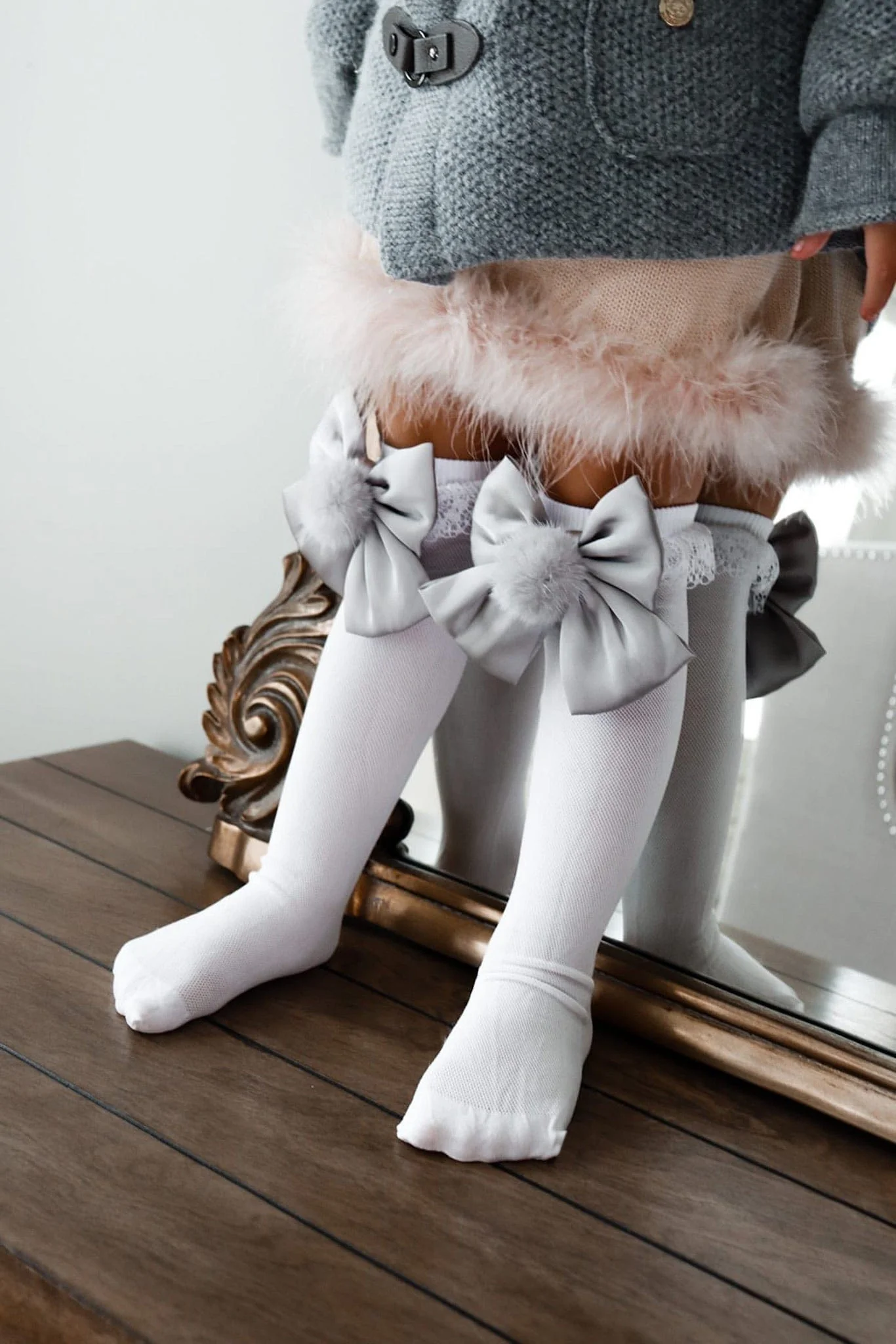 Lana Ruffle Socks with Poms and Bows - Image 4