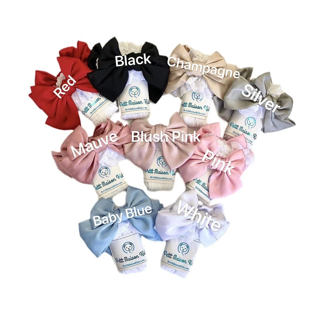 Lola Lace Socks with Satin Bows - Image 31