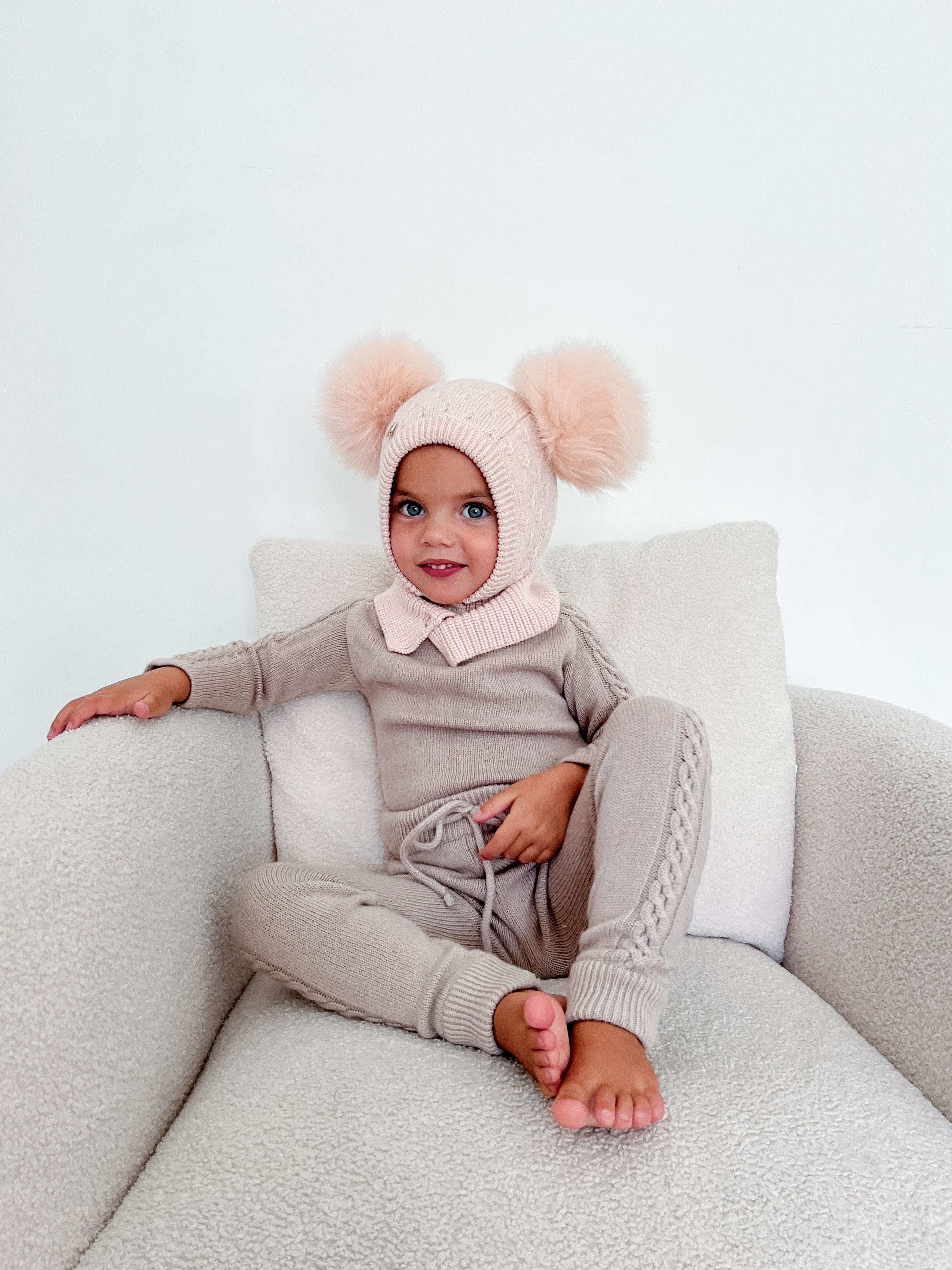 Luna Merino Wool Pink Balaclava Hat - Image 8