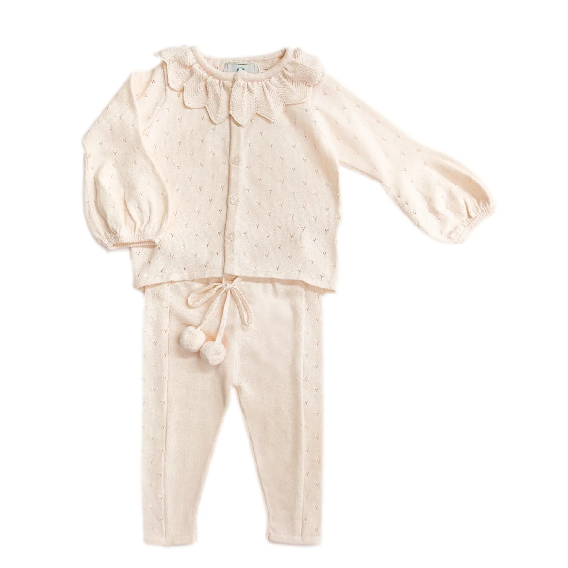 Melody Popsicle Cream Knit Top and Leggings Set - Image 2