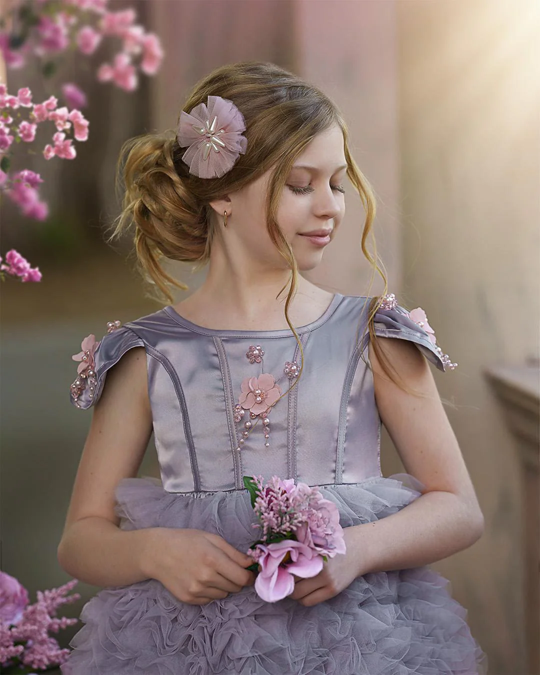 Mia Grey and Pink Ombré Cupcake Tulle Dress - Image 12