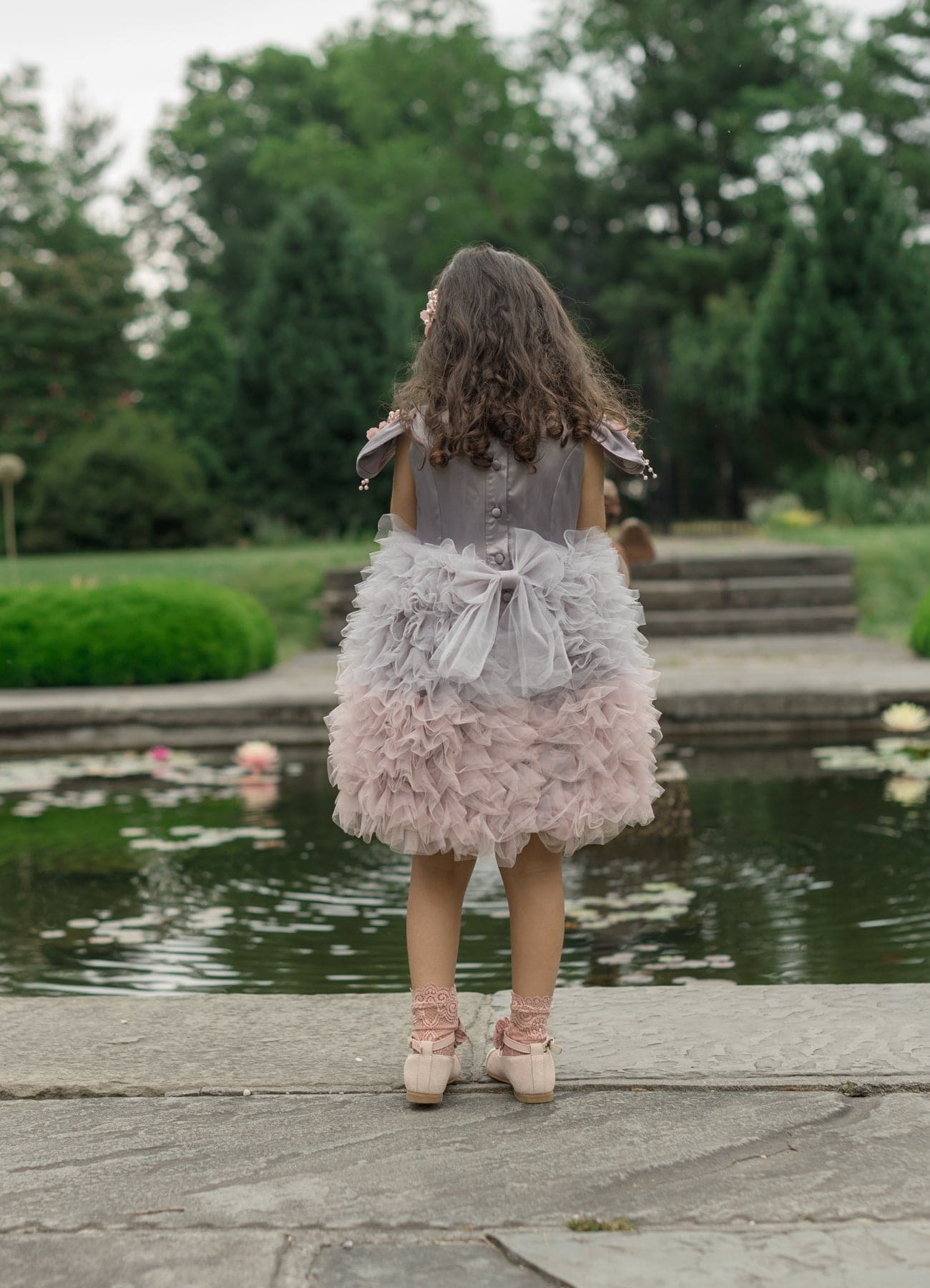 Mia Grey and Pink Ombré Cupcake Tulle Dress - Image 20