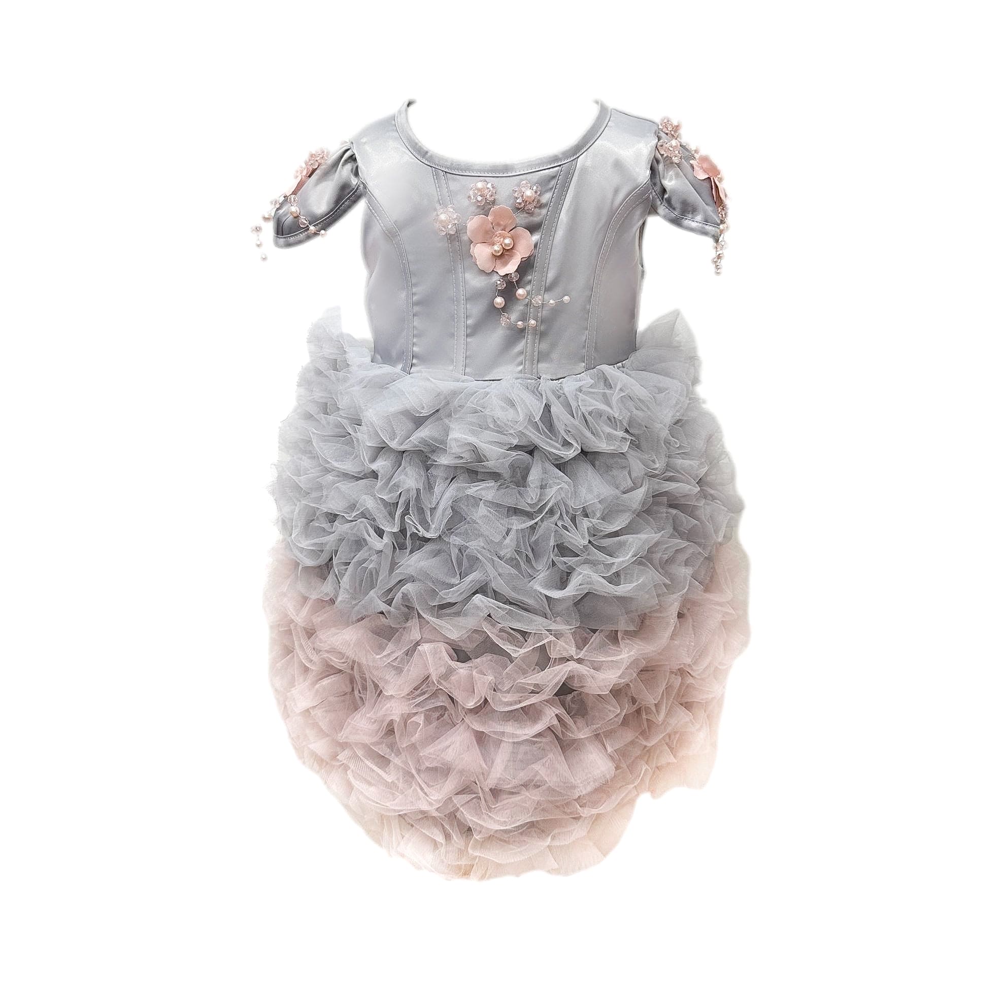 Mia Grey and Pink Ombré Cupcake Tulle Dress - Image 24