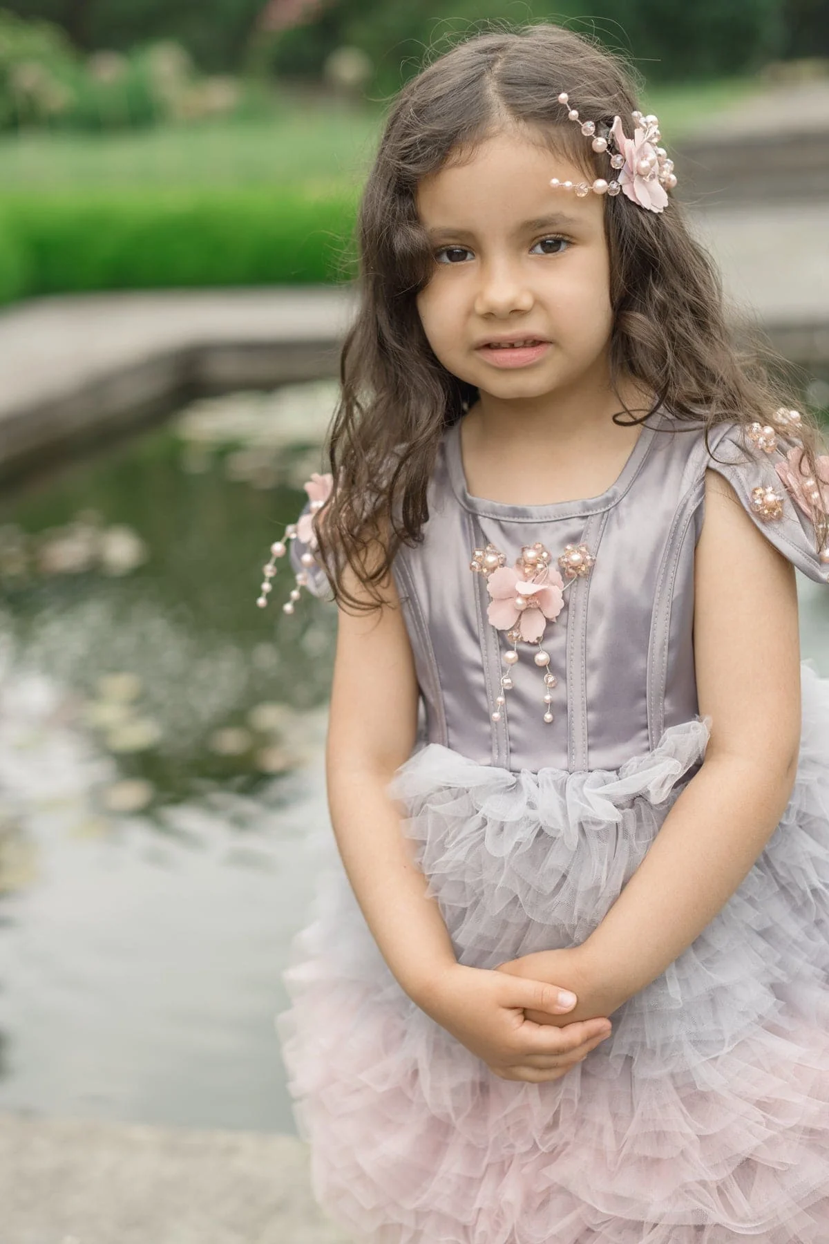 Mia Grey and Pink Ombré Cupcake Tulle Dress - Image 6