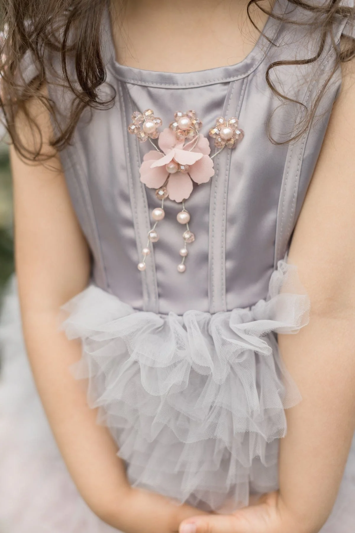 Mia Grey and Pink Ombré Cupcake Tulle Dress - Image 8