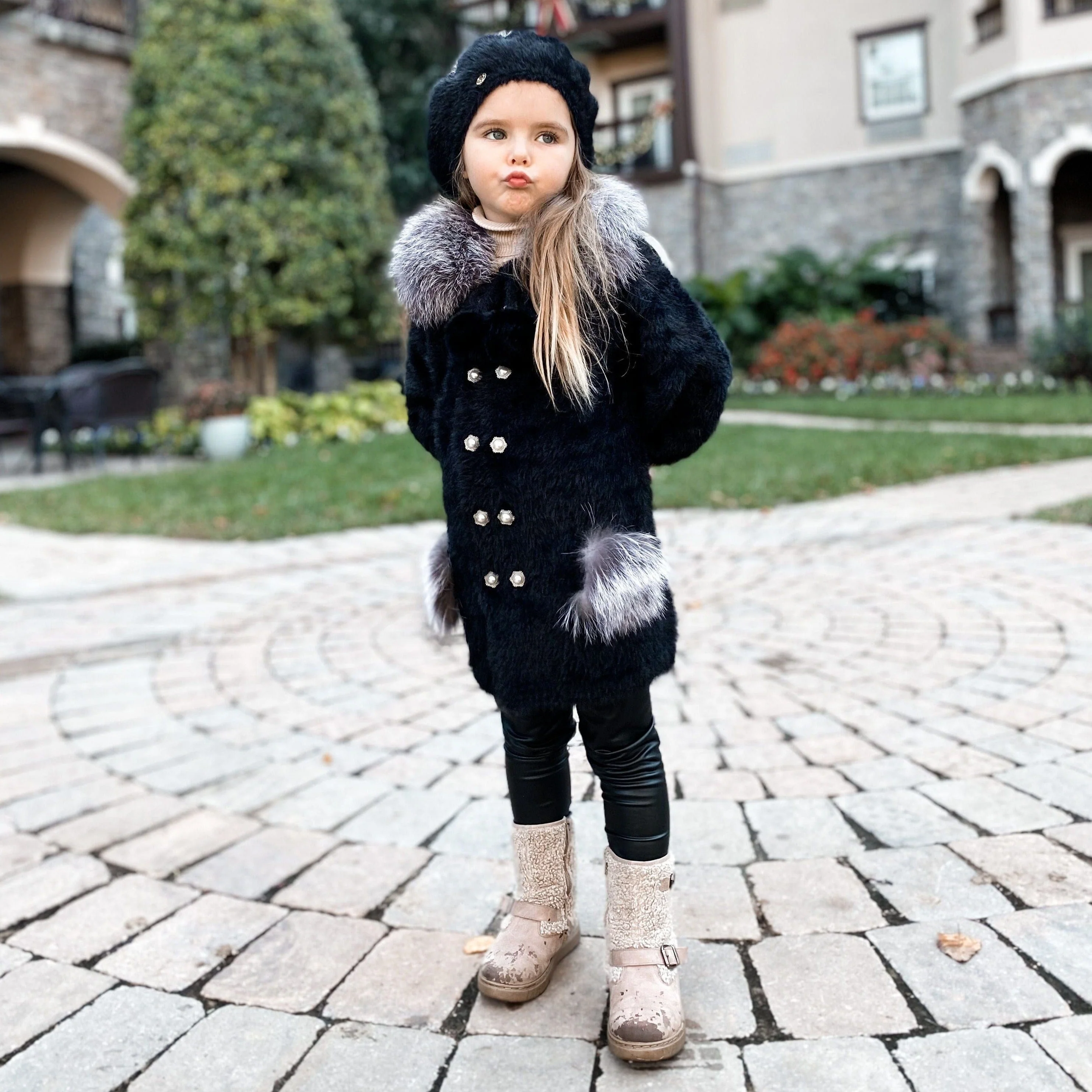 Milana Noir Sweater Coat - Image 3