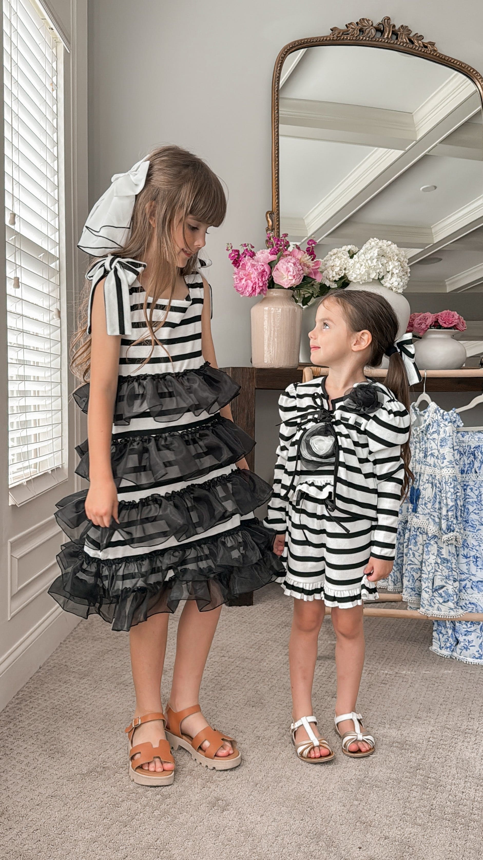 Monaco Black and White Striped Cardigan - Image 6
