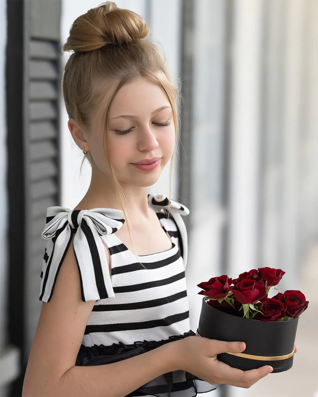 Monaco Black and White Striped Dress - Image 11
