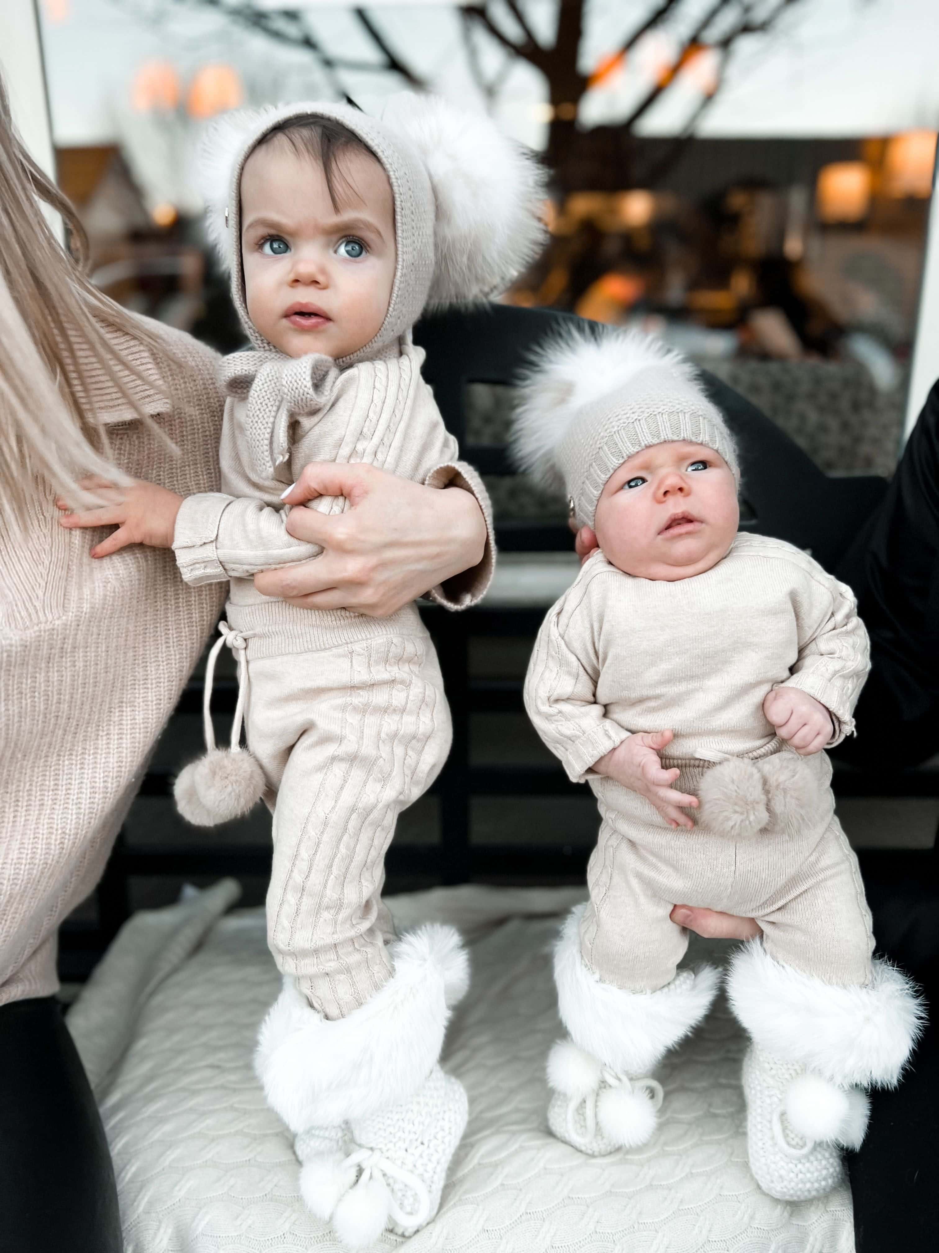 Oatmeal Cableknit Top and Pants Set - Image 10