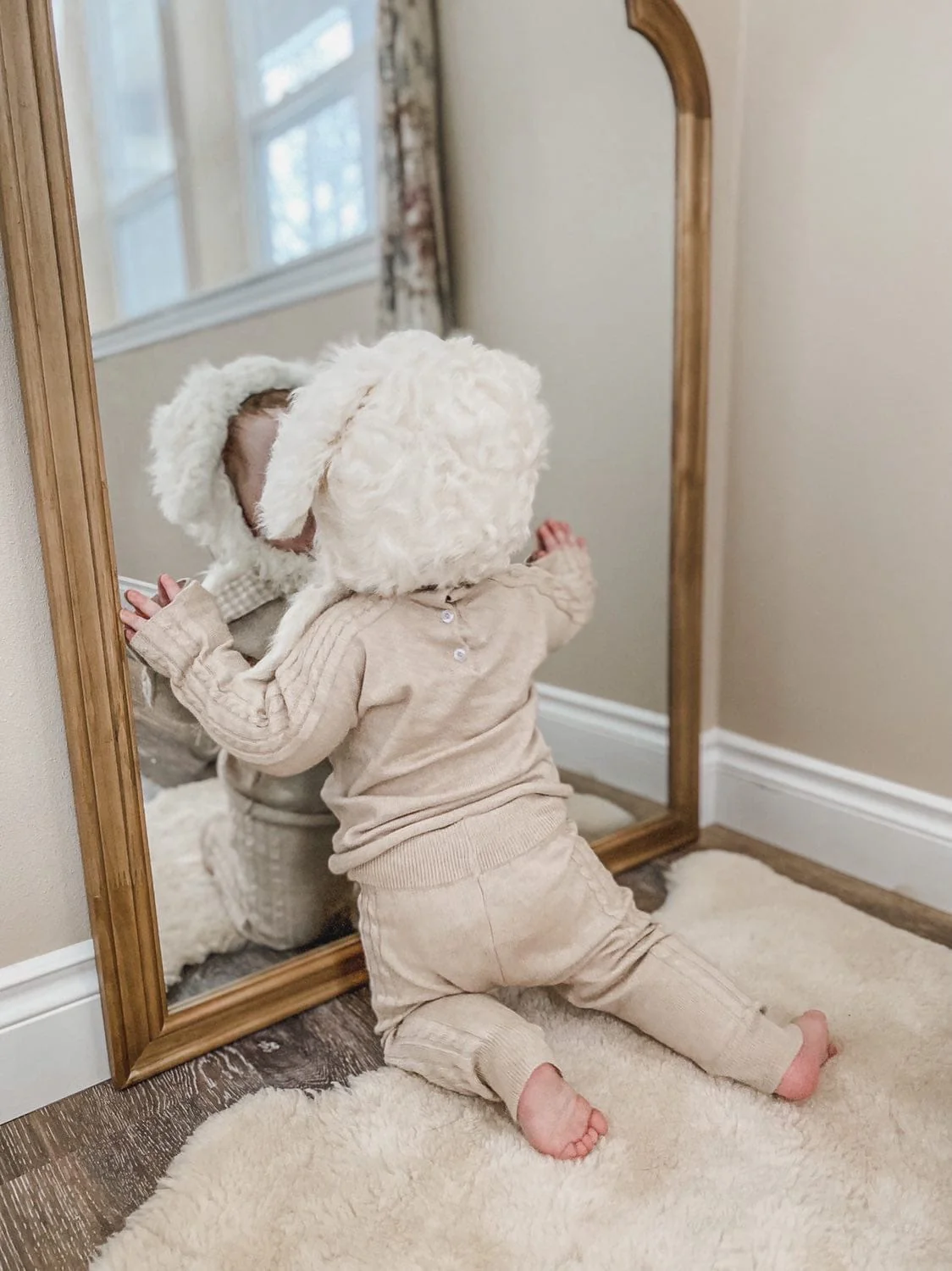 Oatmeal Cableknit Top and Pants Set - Image 5
