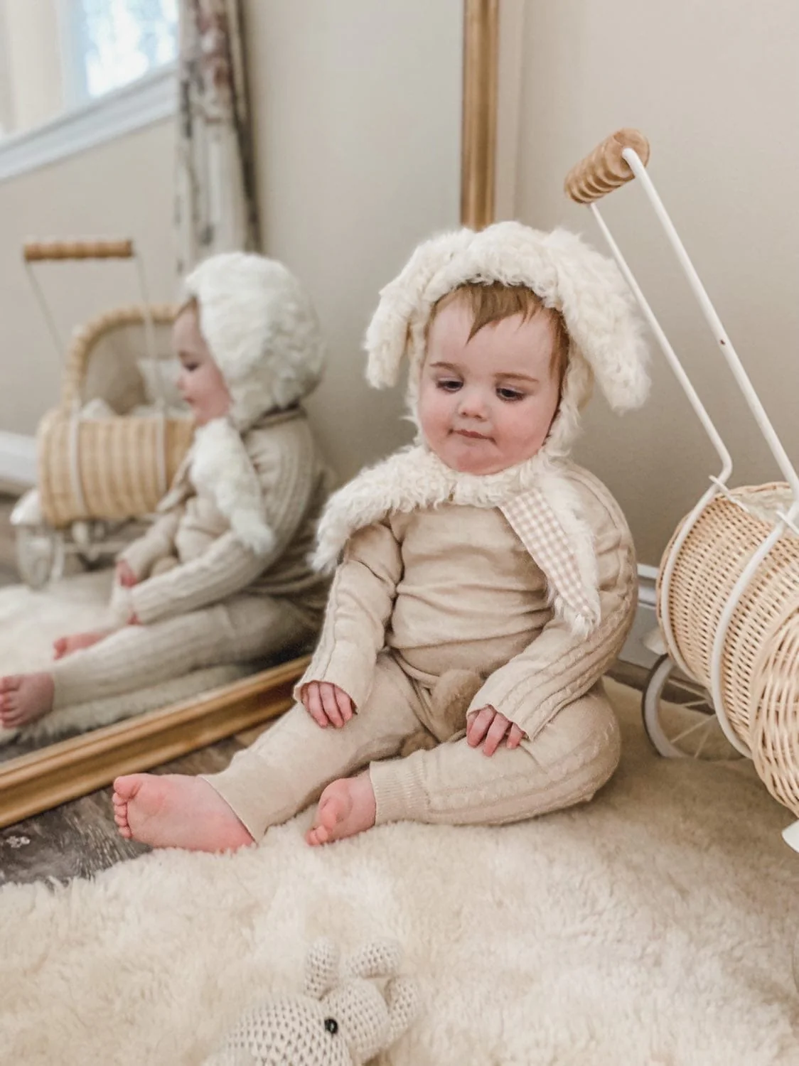 Oatmeal Cableknit Top and Pants Set - Image 6