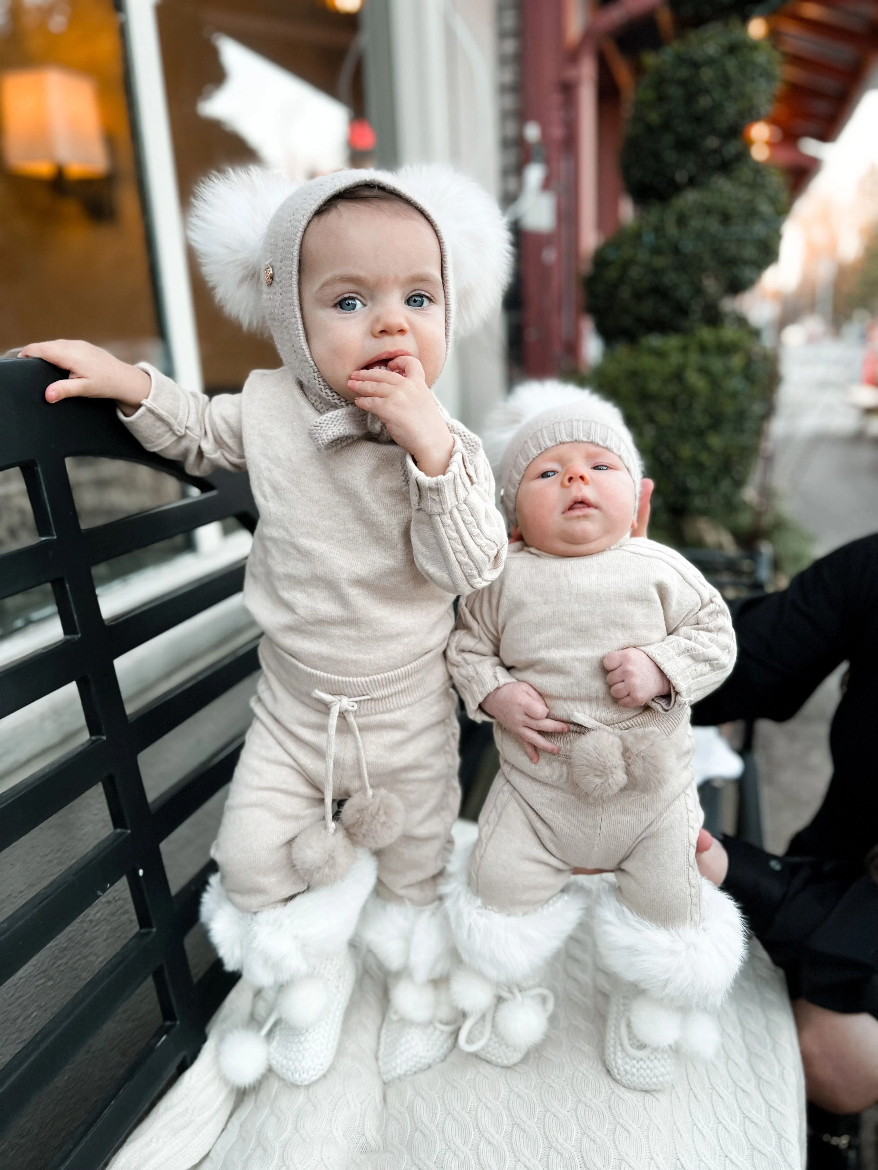 Oatmeal Cableknit Top and Pants Set - Image 9