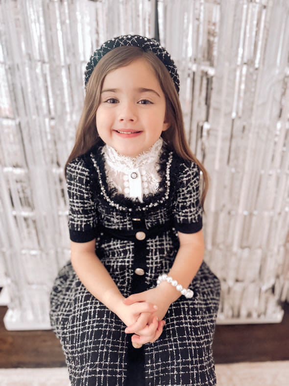 Orea Tweed and Pearl Headband - Image 4