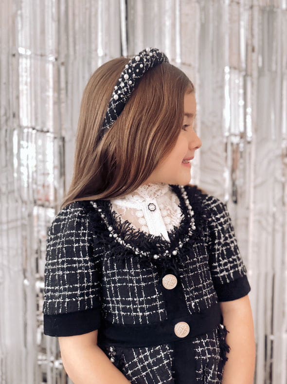 Orea Tweed and Pearl Headband - Image 5