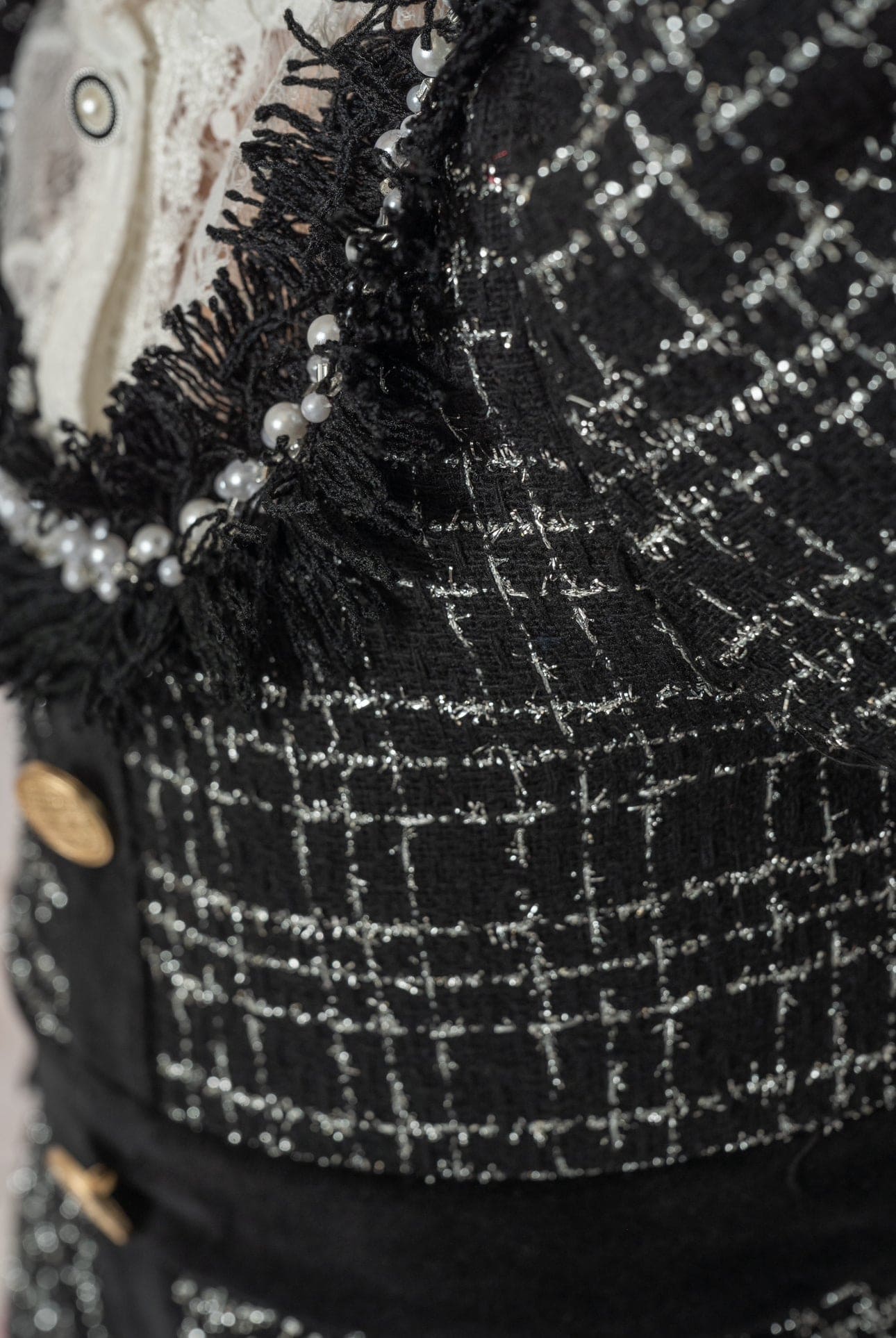 Orea Black and Silver Tweed Dress - Image 4