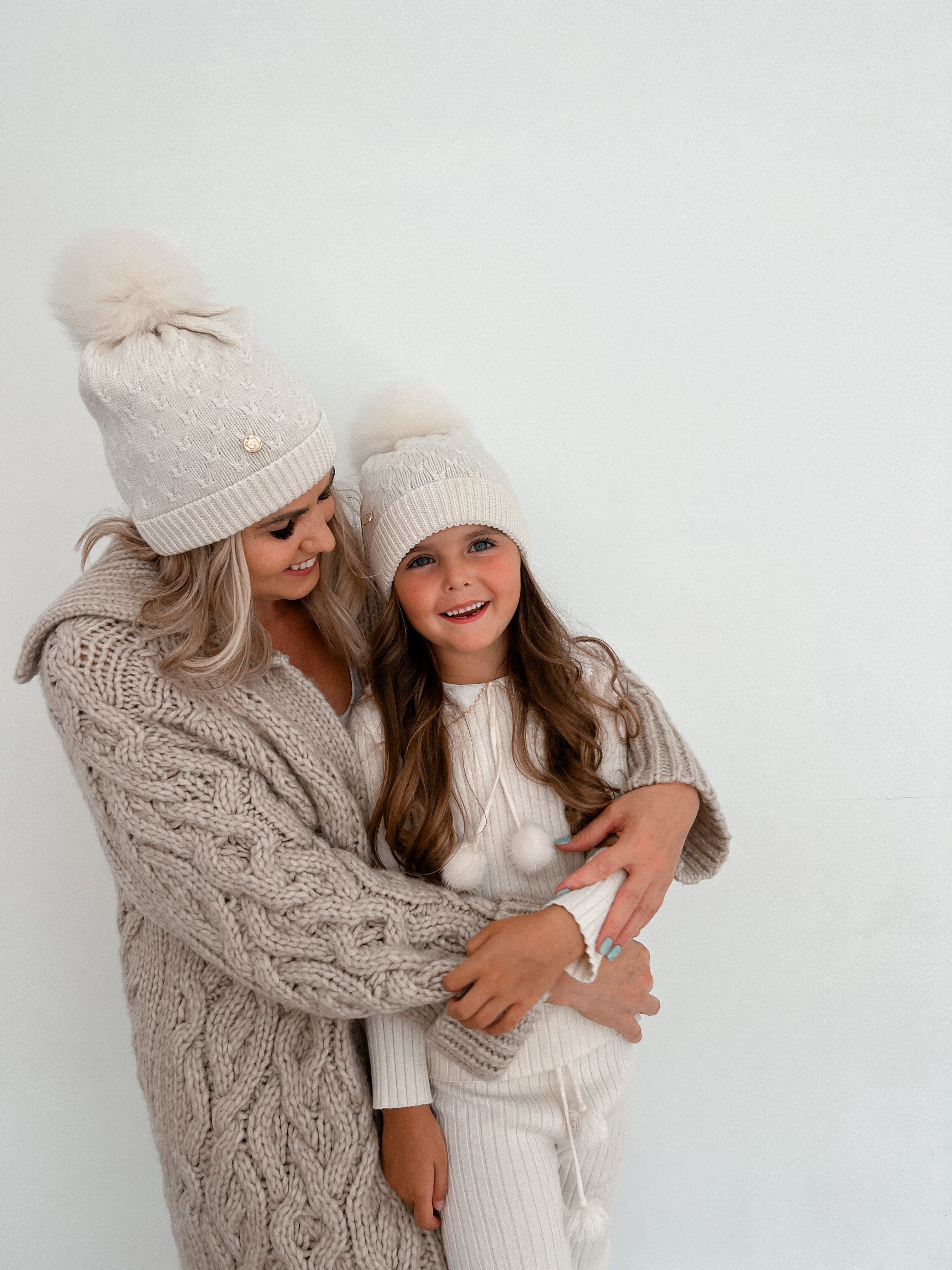 Parker Ivory Adult Merino Wool Foldover Beanie Hat - Image 2
