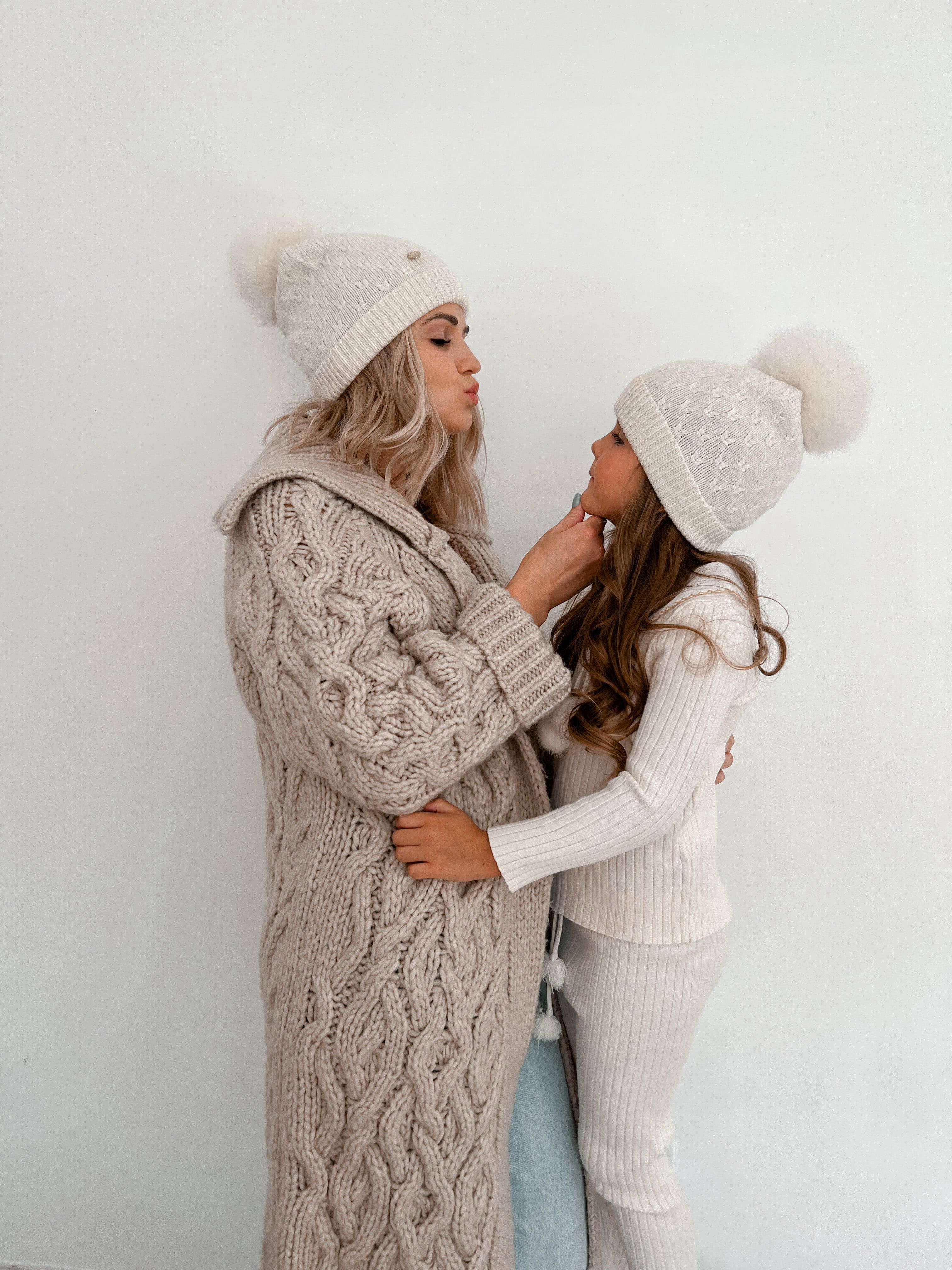 Parker Ivory Adult Merino Wool Foldover Beanie Hat - Image 3