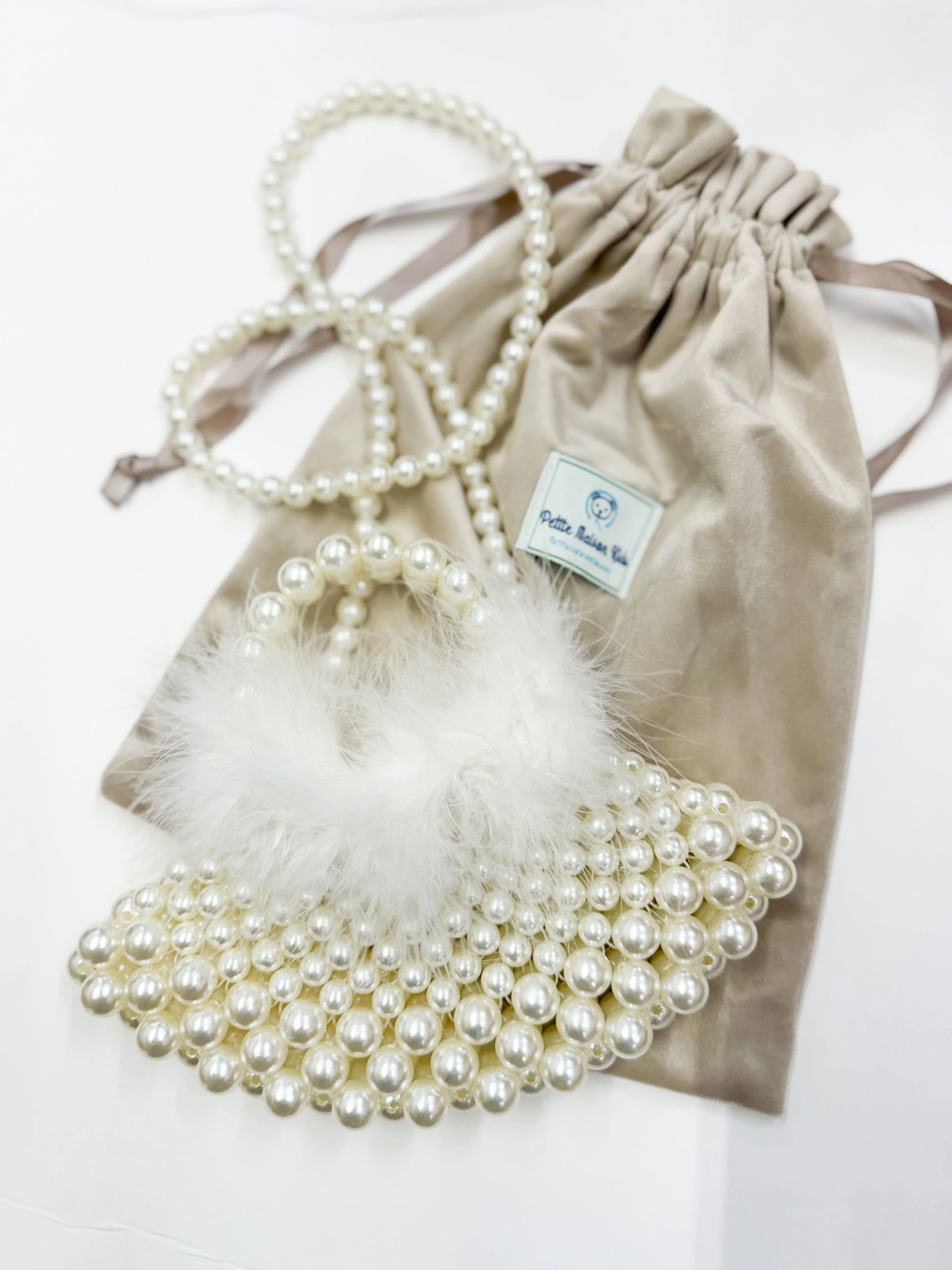 Olivia Pearl Feather Handbag - Image 8
