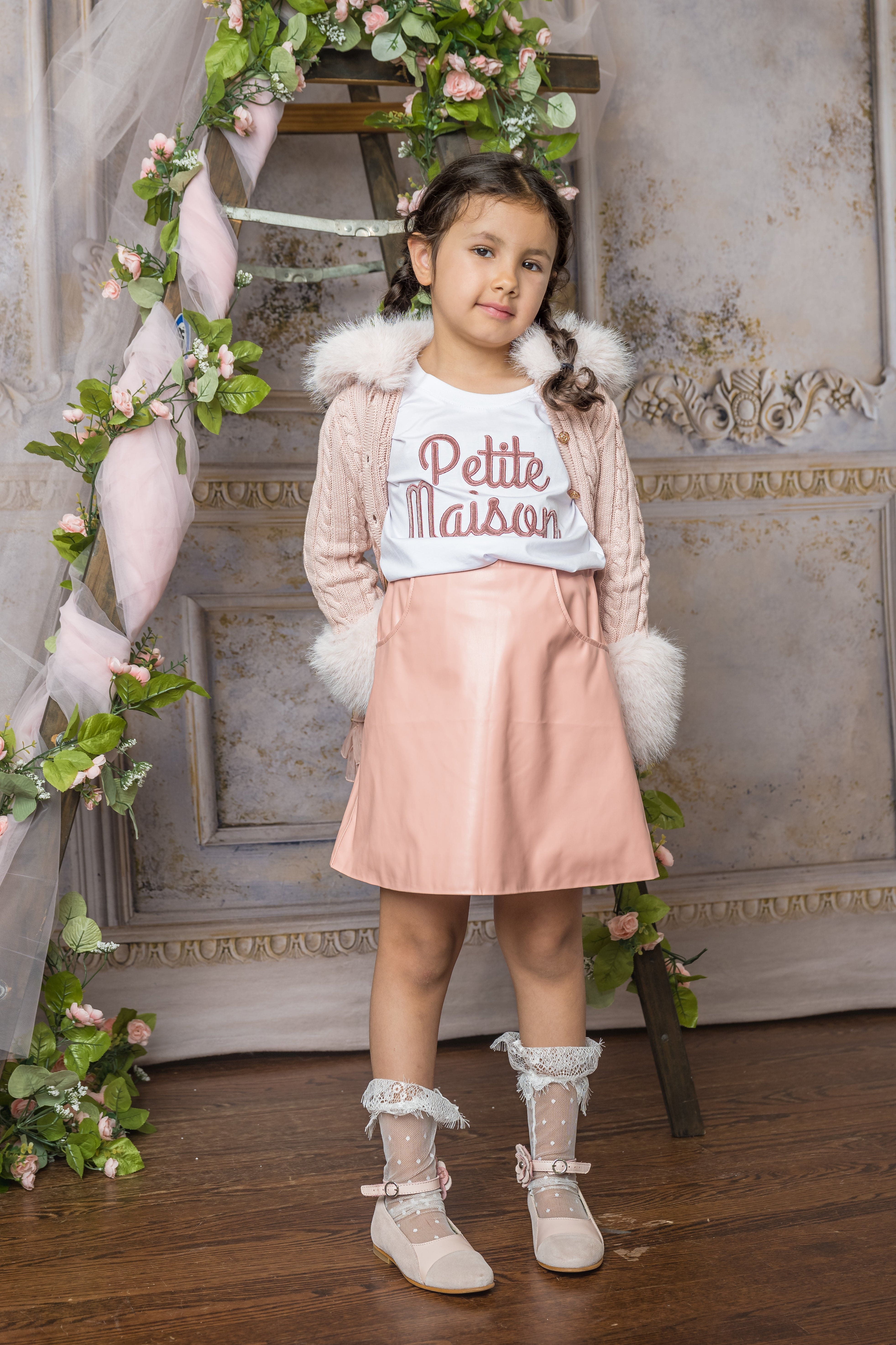 Petite Maison Pink Logo Pima Cotton T-Shirt - Image 4