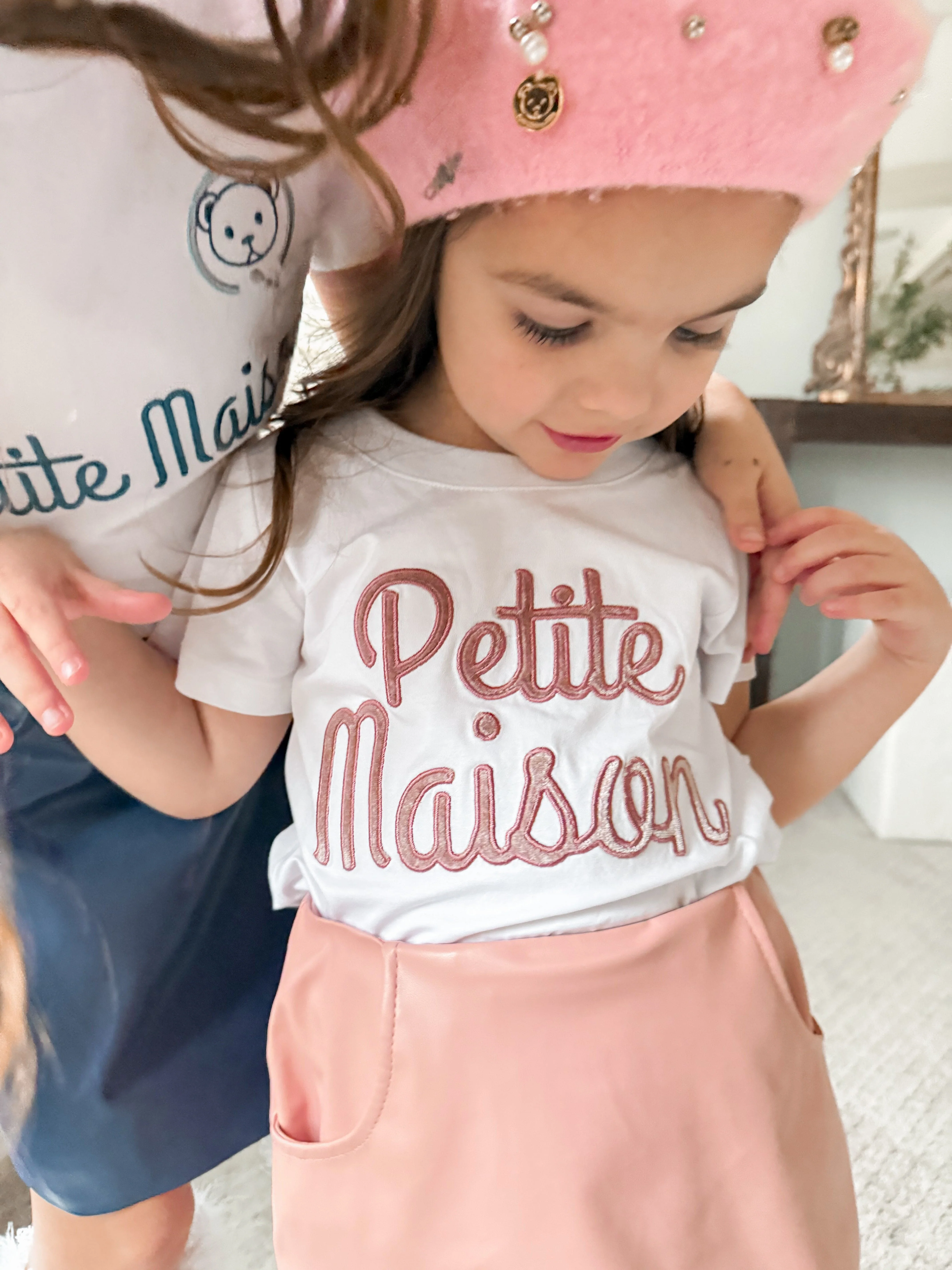 Petite Maison Pink Logo Pima Cotton T-Shirt - Image 8