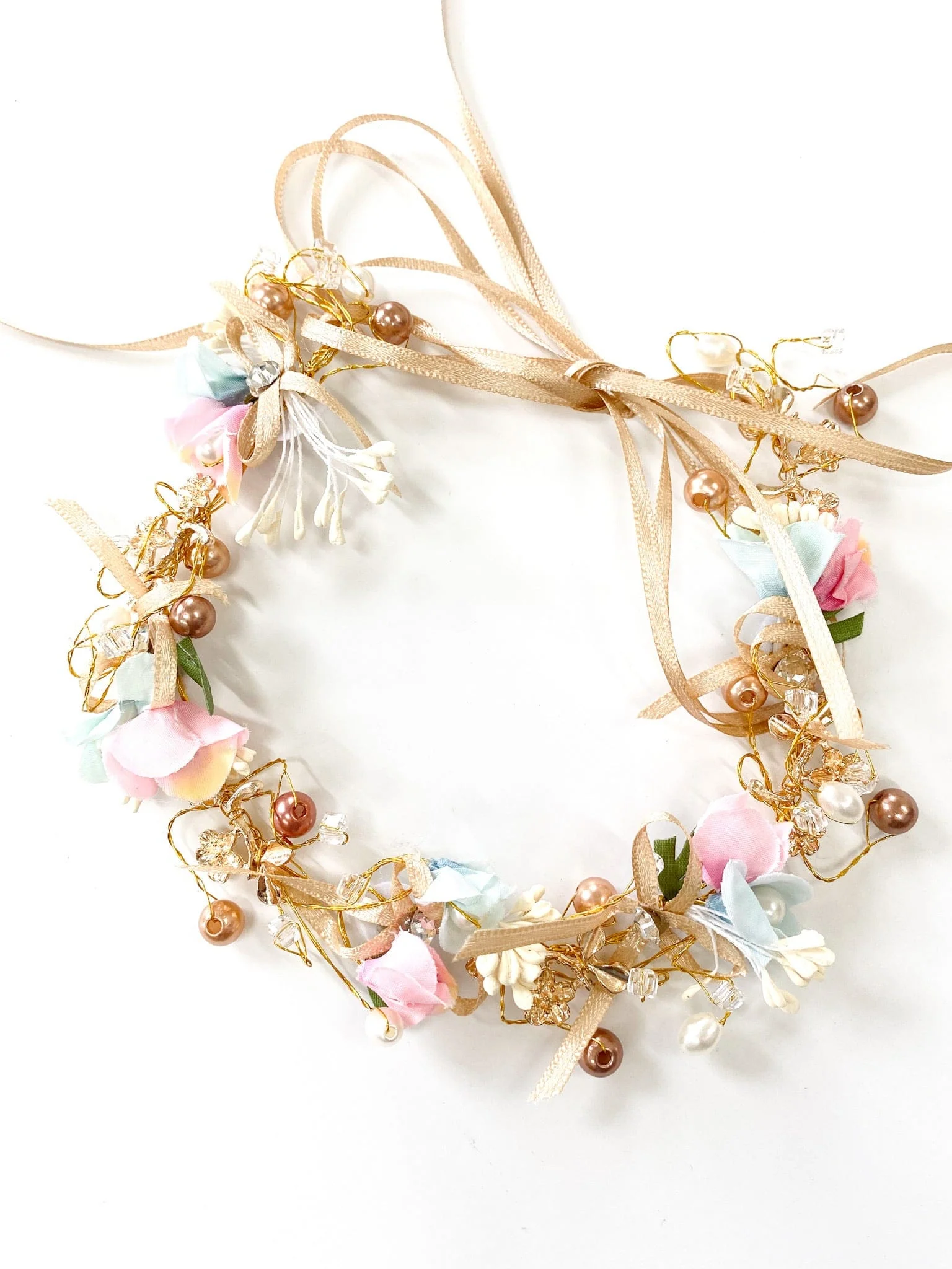 Rose Gold Flower Hair Garland - Image 11