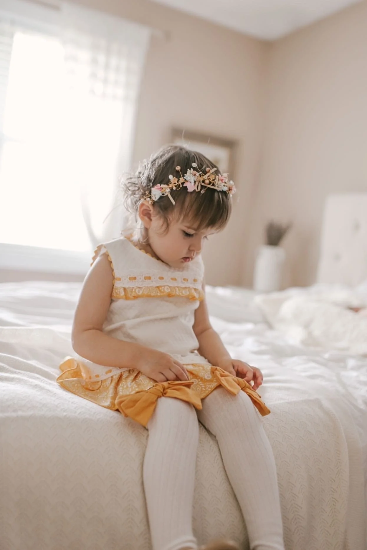 Rose Gold Flower Hair Garland - Image 5