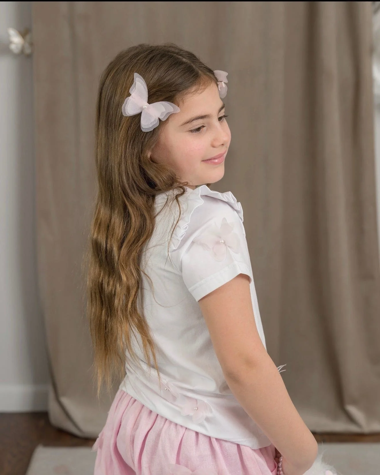 Pink Butterfly Hair Clip - Image 2