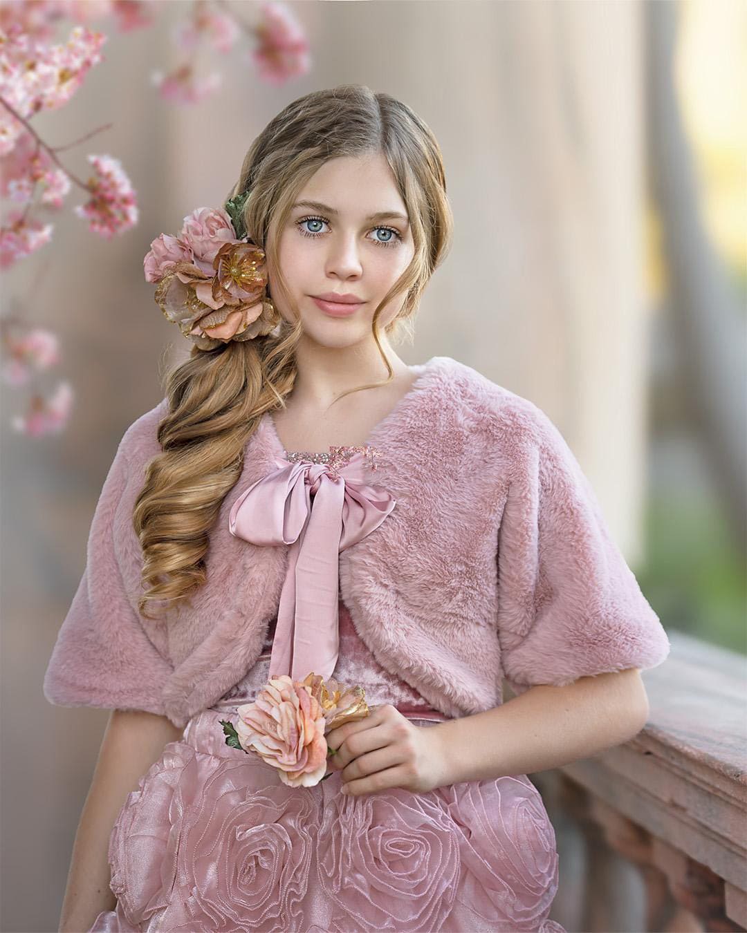 Pink Faux Fur Bolero - Image 2