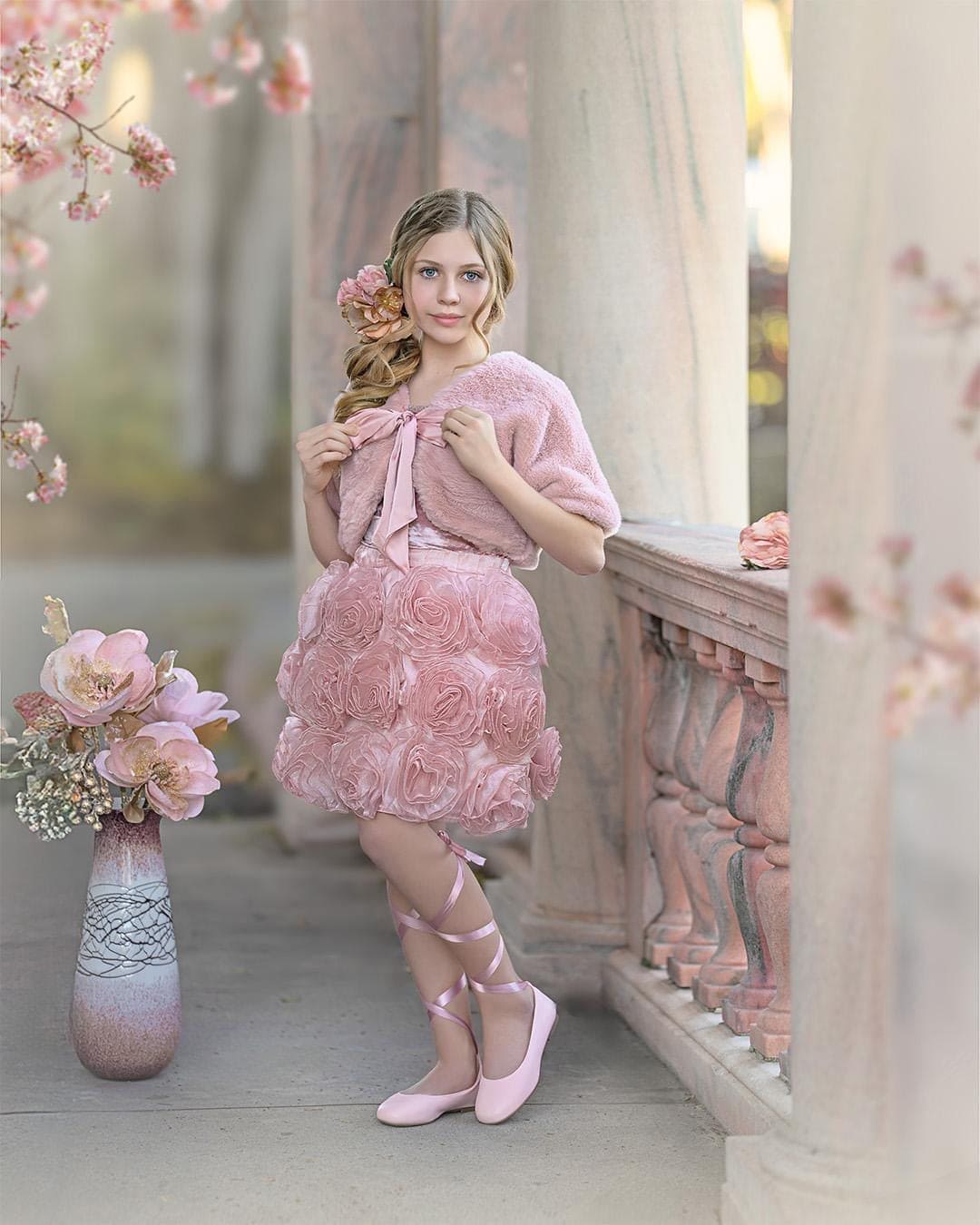 Pink Faux Fur Bolero - Image 3