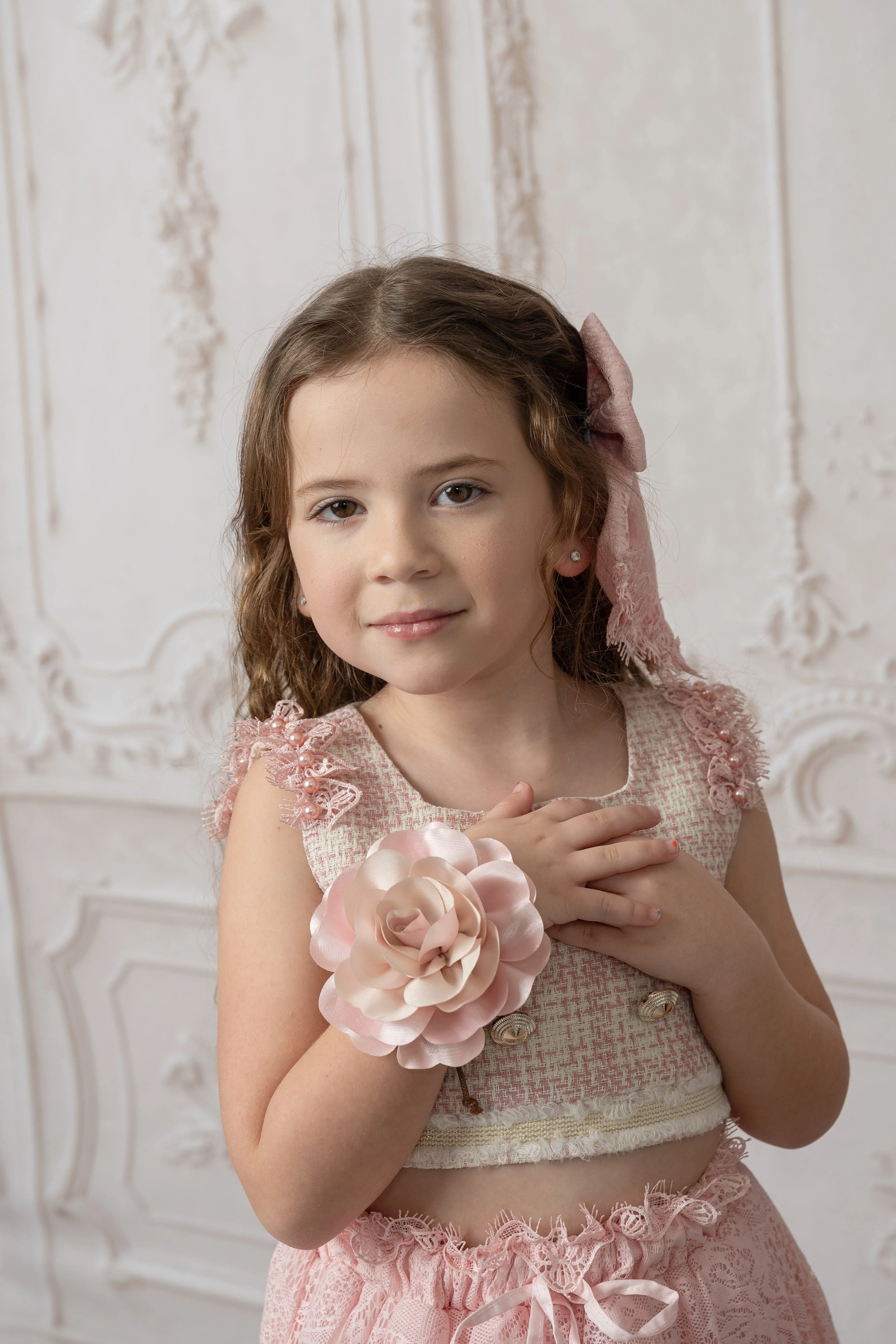 Pink Flower Neck Tie - Image 2