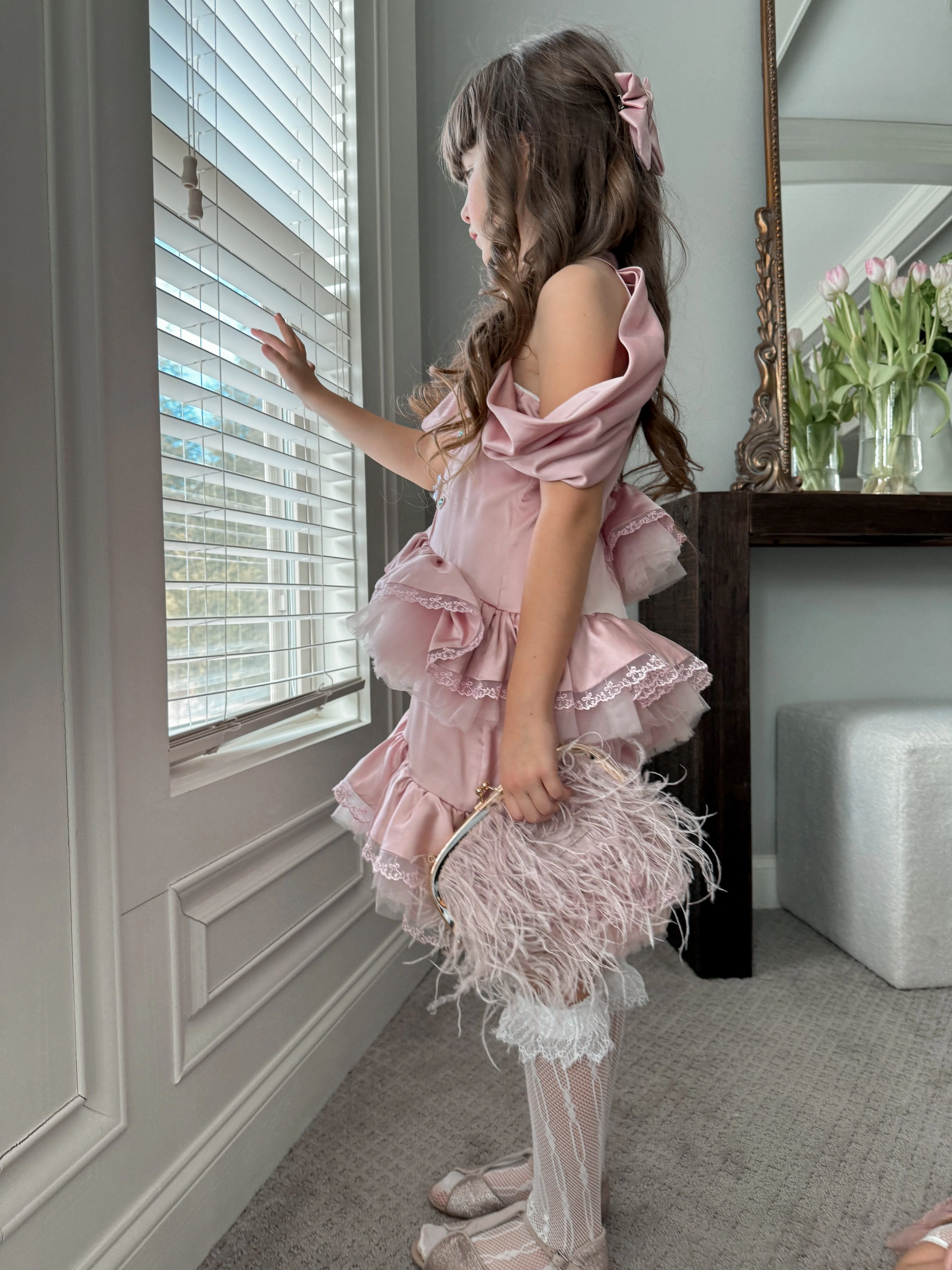 Pink Satin Ballerina Dress - Image 11